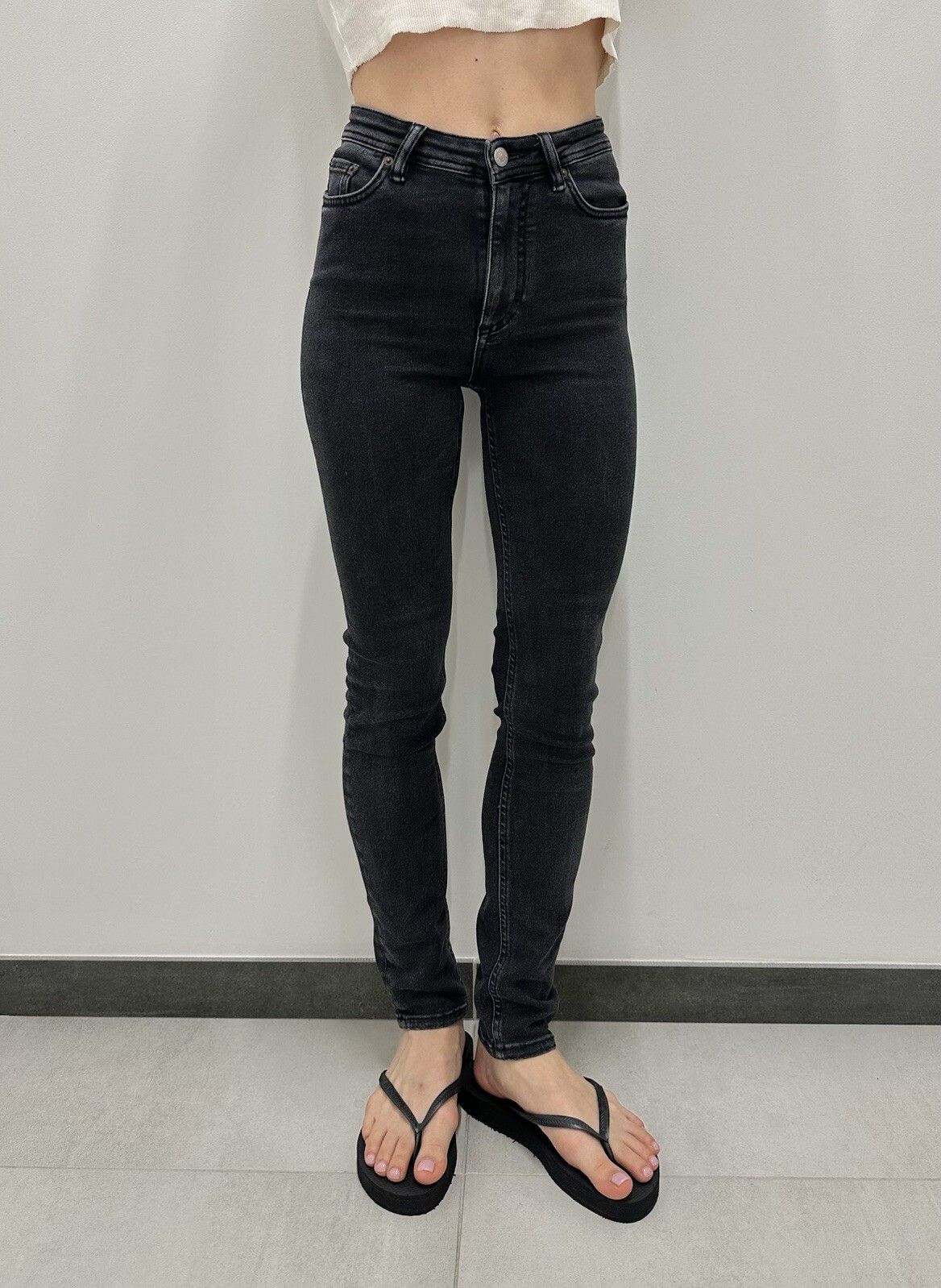 Acne Studios Acne Studios Womens Skinny Peg Used Black Jeans Size 24x32 Size 24" / US 00 / IT 34 - 9 Thumbnail