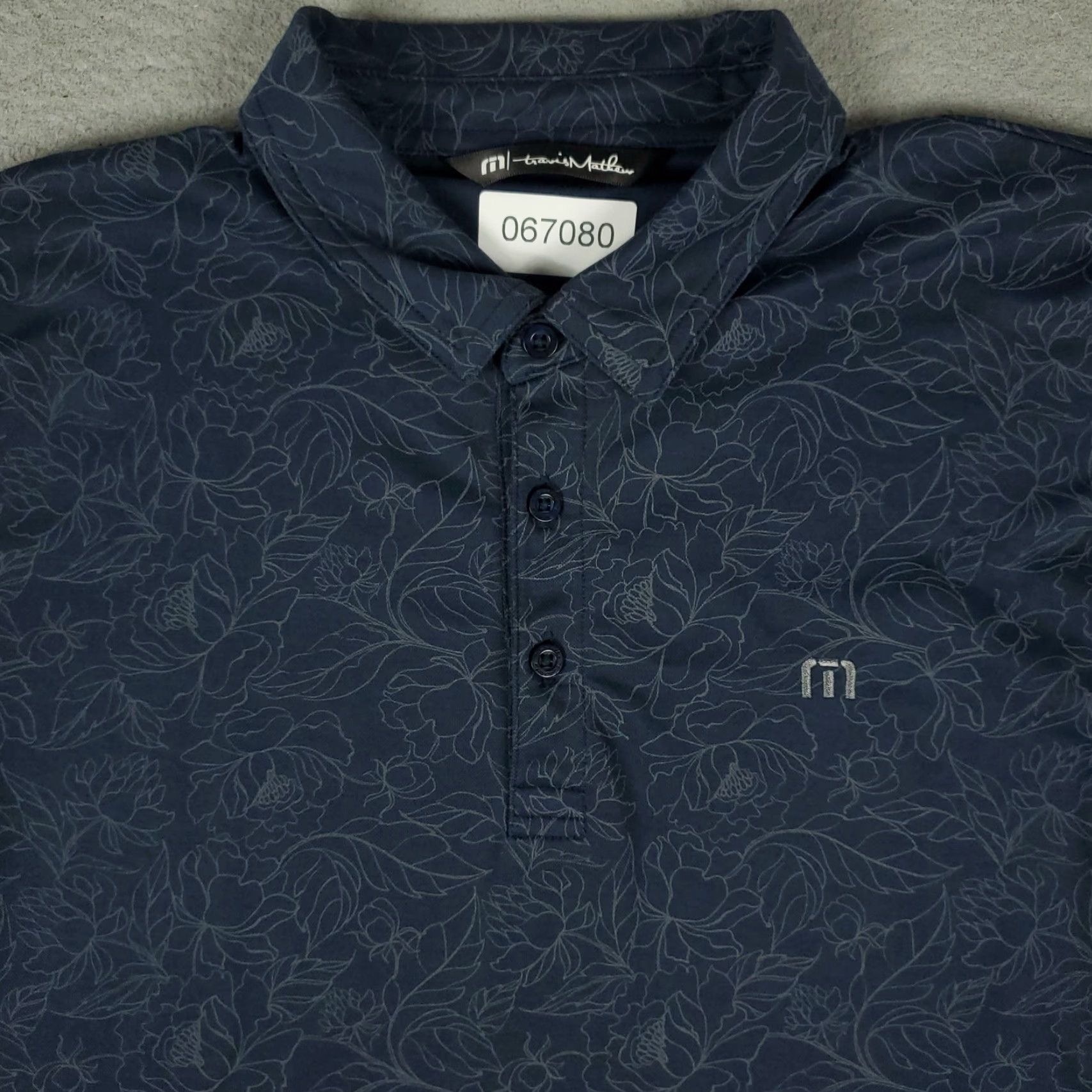 TravisMathew Travis Mathew Polo Shirt Mens Size Medium Blue Floral Golf Short Sleeve Size US M / EU 48-50 / 2 - 2 Thumbnail