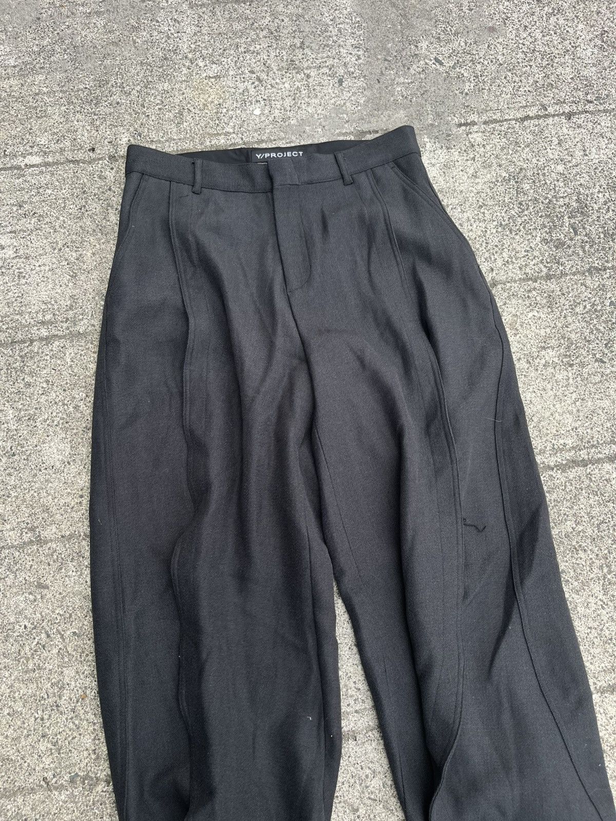 Y/Project Y/PROJECT - BANANA WOOL TAILORED PANTS Size US 31 - 4 Thumbnail