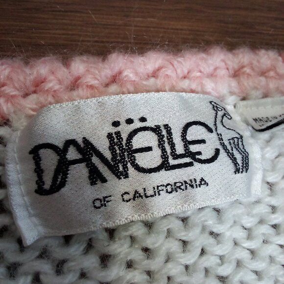 Other Vintage Danielle Mod Cable Knit Stripe V-Neck Sweater Size M / US 6-8 / IT 42-44 - 3 Thumbnail
