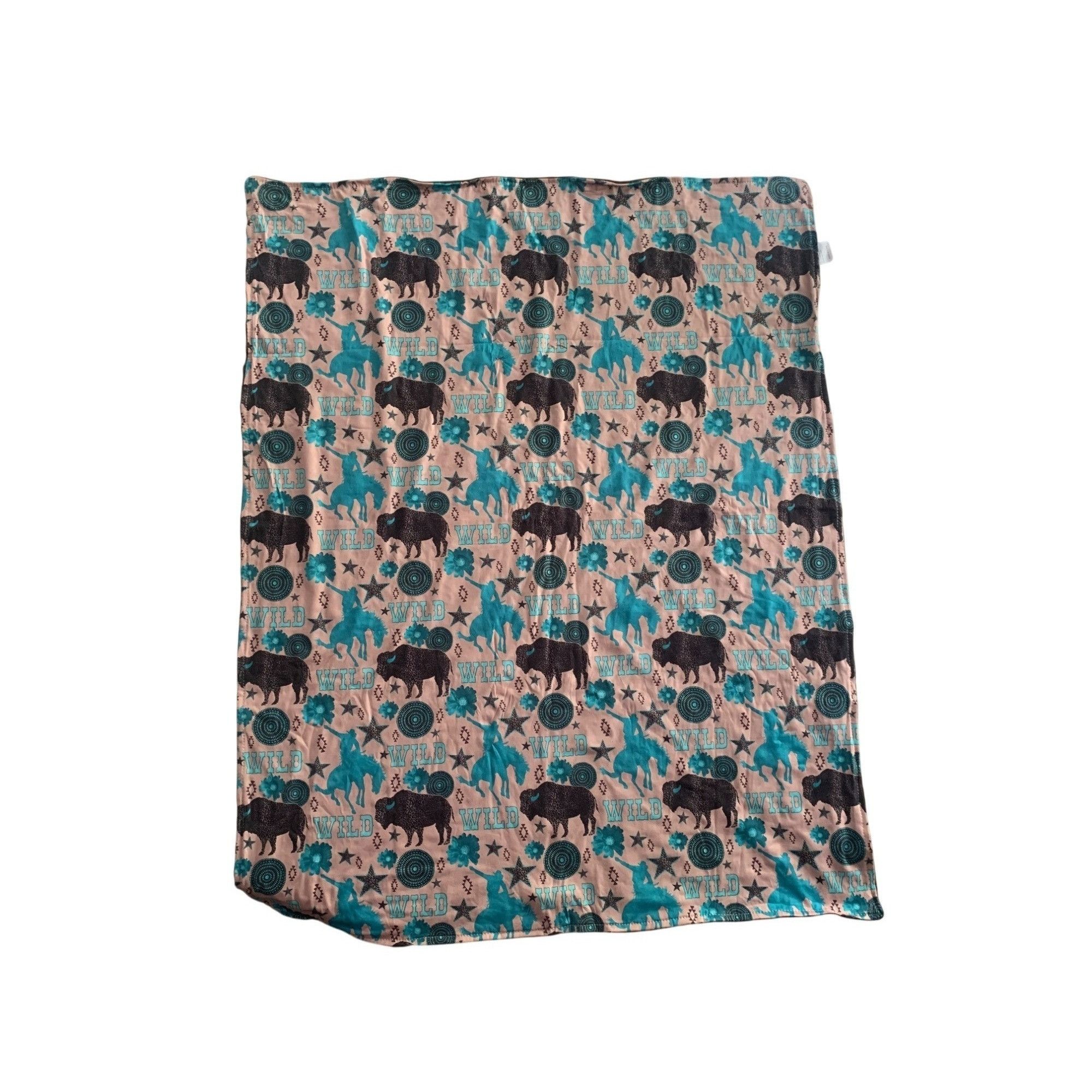 Other Baby Blanket/Car Seat Cover 35x35 Reversible Brown Minky & W Size ONE SIZE - 1 Thumbnail