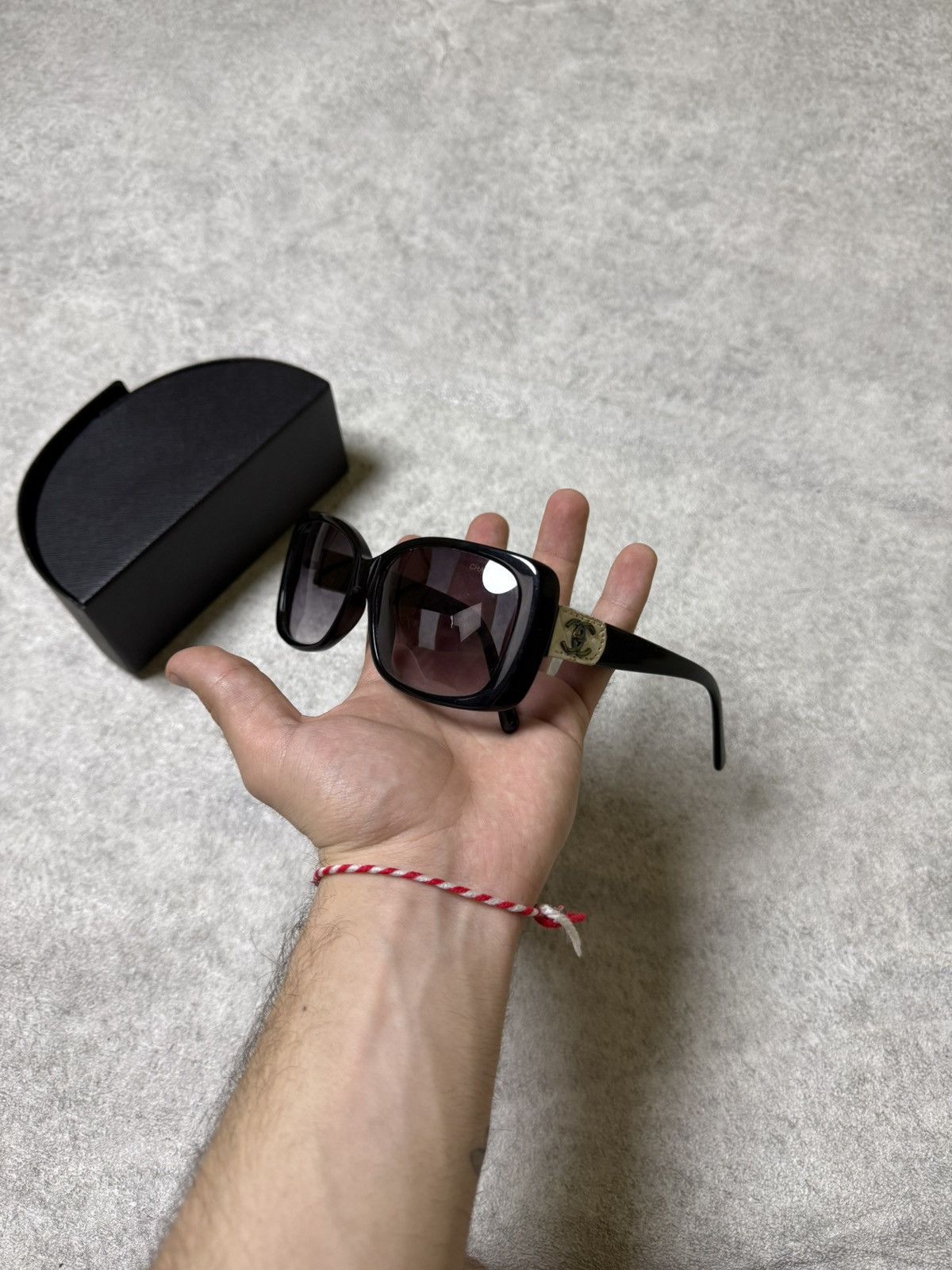 Chanel Vintage Black Sunglasses Glasses Chanel Big Skull Pinterest Size ONE SIZE - 5 Thumbnail