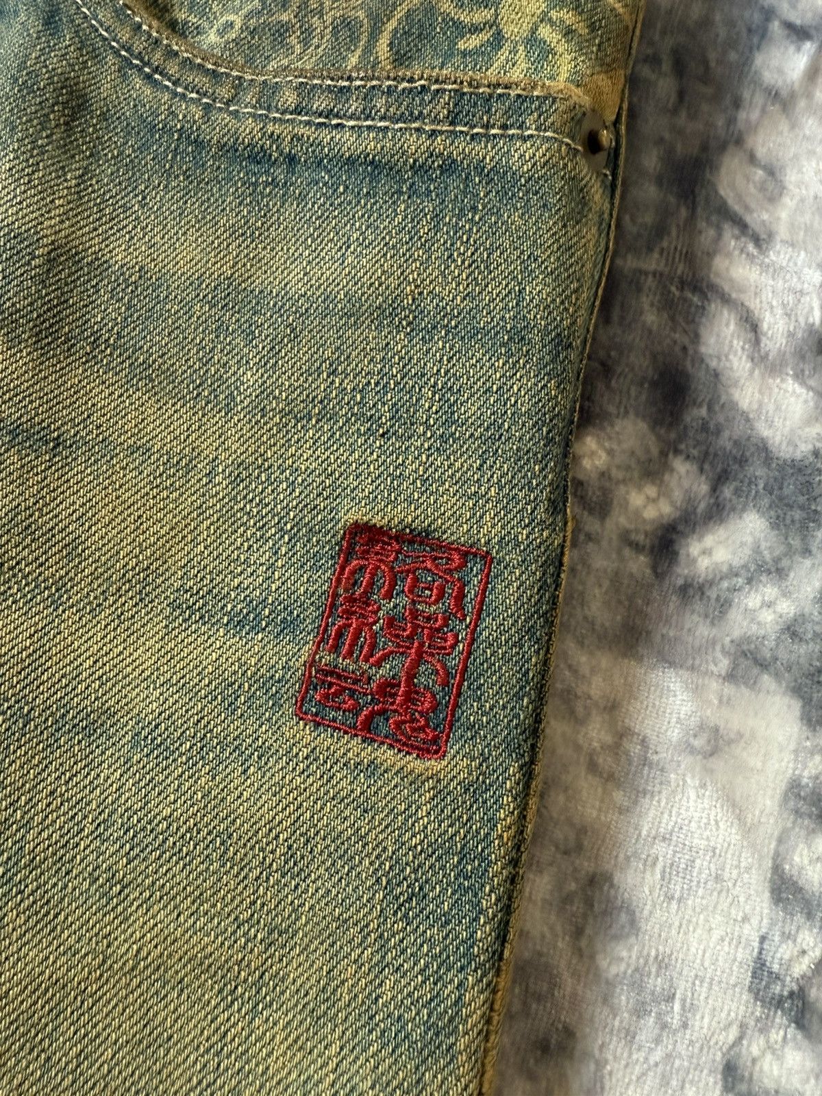 Blue Blue Japan × Japanese Brand × KOJIMA GENES Karakuri Japan Artisanal Double Pocket Mud Wash Baggy Jeans Size US 30 / EU 46 - 15 Thumbnail