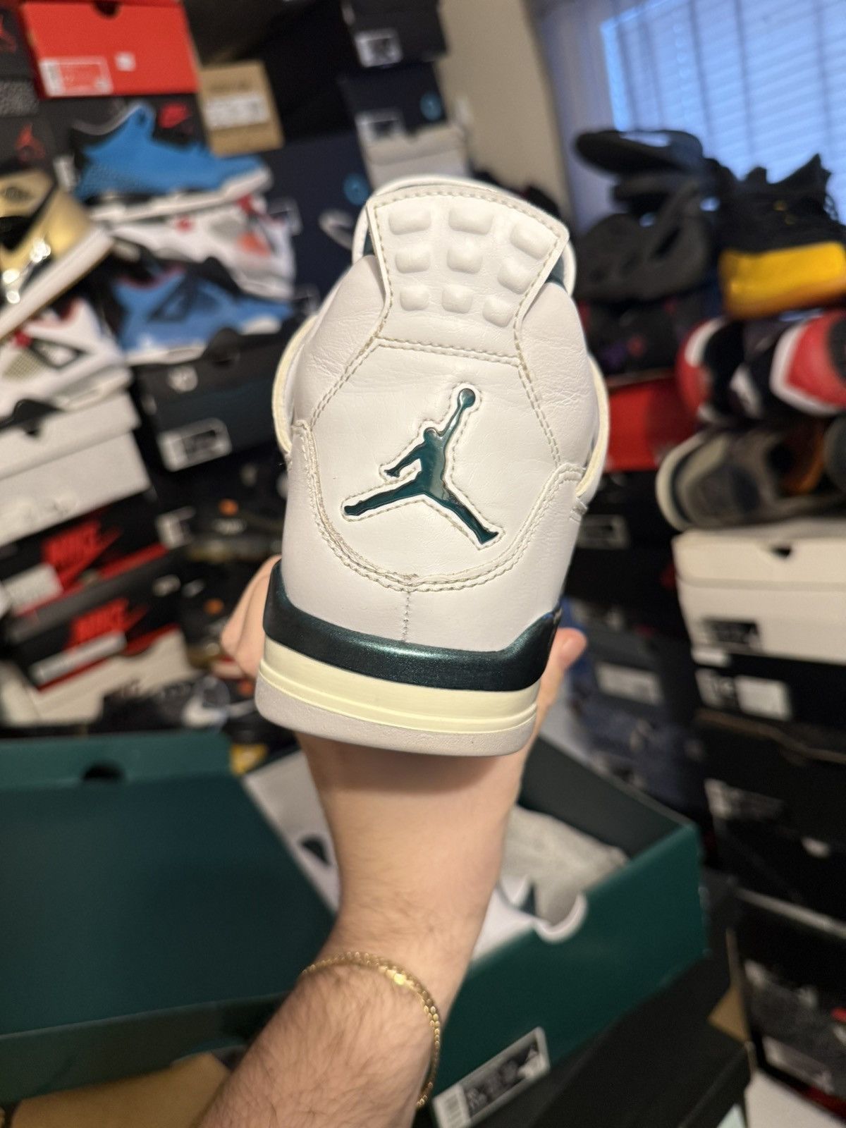 Jordan Brand Jordan retro 4 oxidized green sz 10 Size US 10 / EU 43 - 4 Thumbnail
