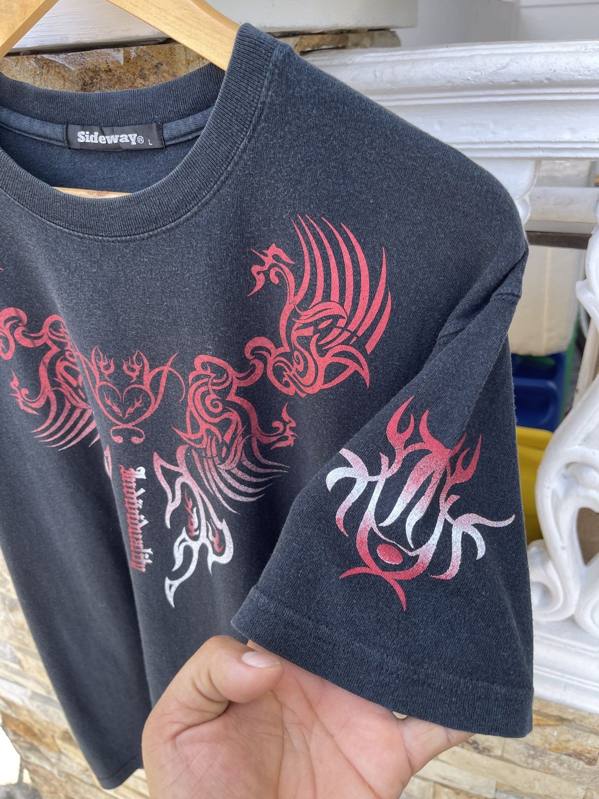 If Six Was Nine Rare🔥Japanese Sideway Individuality Punk Style Tee Size US L / EU 52-54 / 3 - 7 Thumbnail