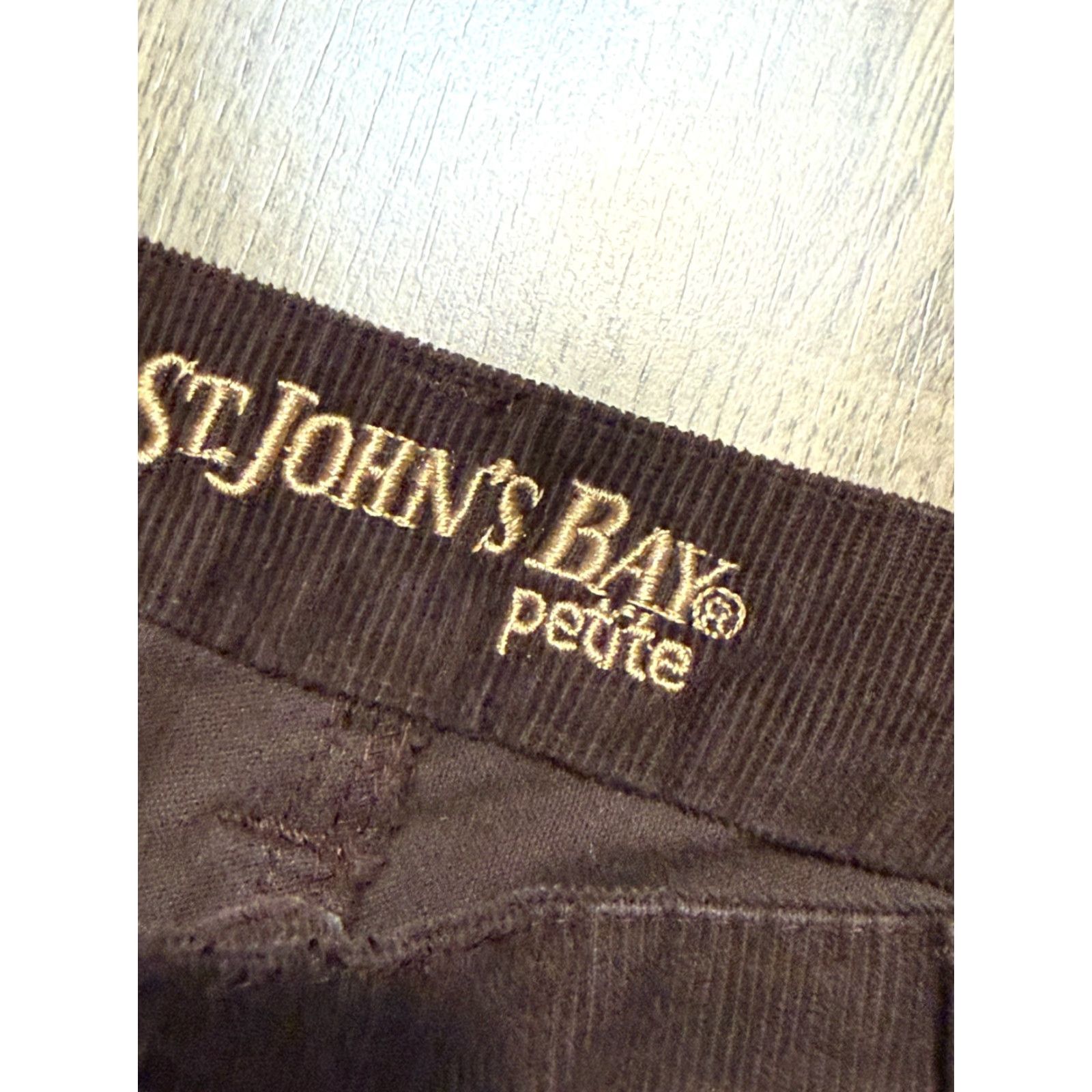 Vintage St. John's Bay Pants Womens 8 Petite Brown Corduroy Bootcut High Rise Pants Size 30" / US 8 / IT 44 - 4 Thumbnail