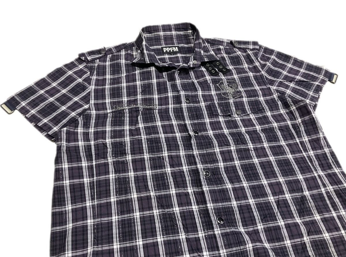 Hysteric Glamour × Japanese Brand × PPFM 🔥Sick Y2K PPFM Flannel Shirt Size US L / EU 52-54 / 3 - 3 Thumbnail