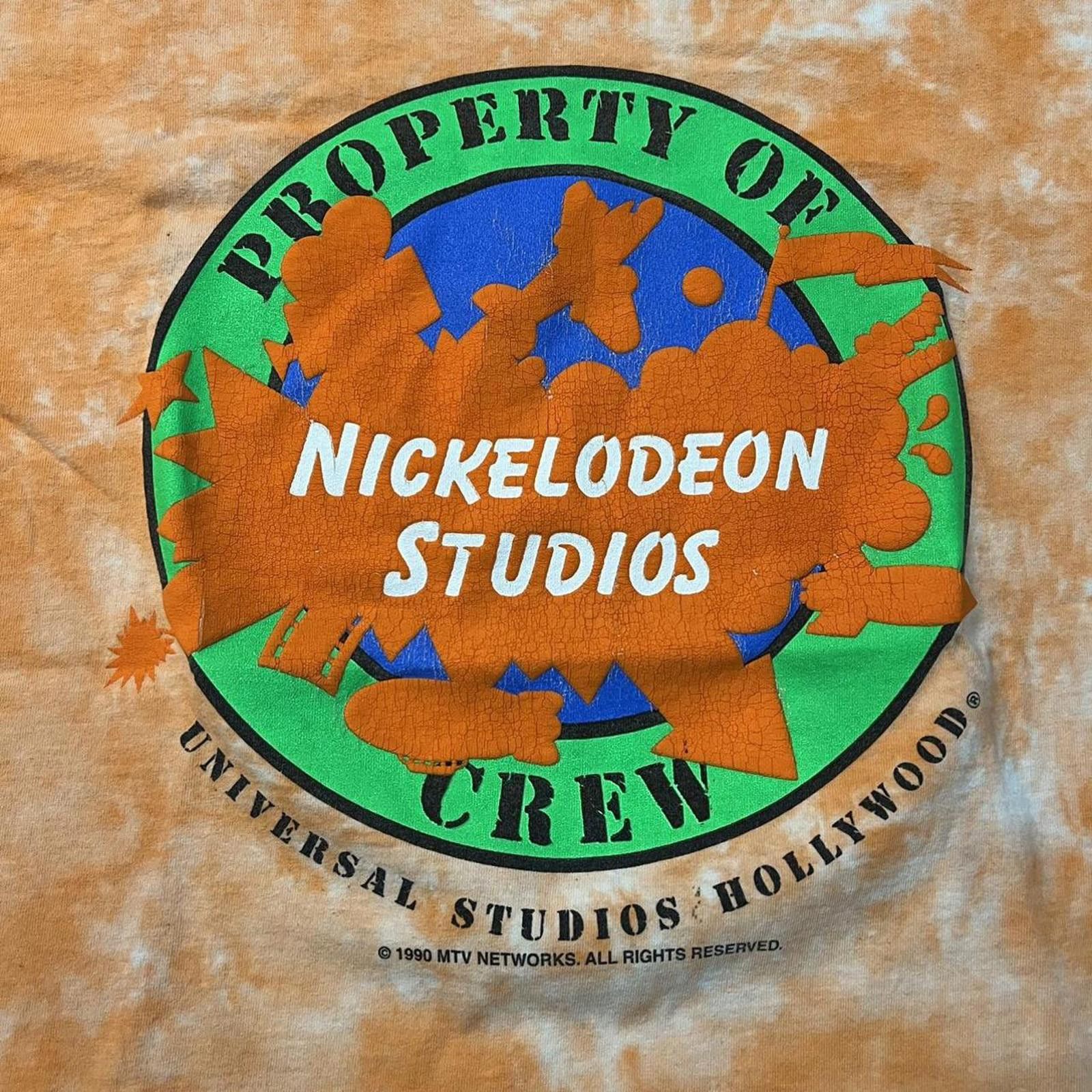 Designer Vintage 90s Nickelodeon Studios Universal Studios Orange Tee Size US M / EU 48-50 / 2 - 3 Thumbnail