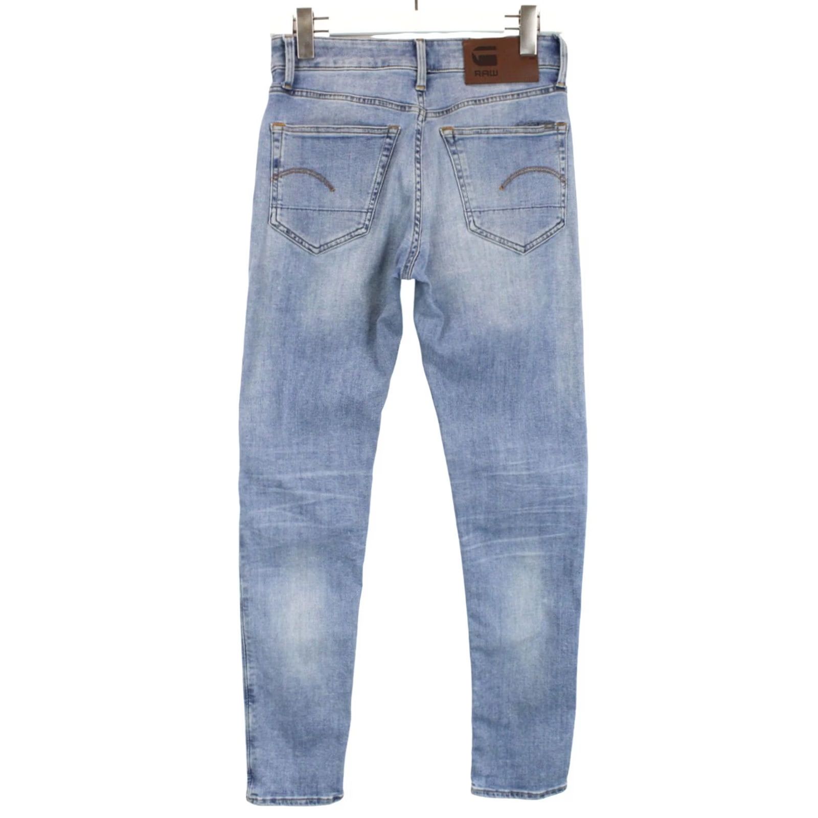 G-Star G-Star 3301 Slim Jeans Men's W28/L32 Blue Stretch Buttoned Whiskers Faded Jeans Size US 28 / EU 44 - 2 Thumbnail