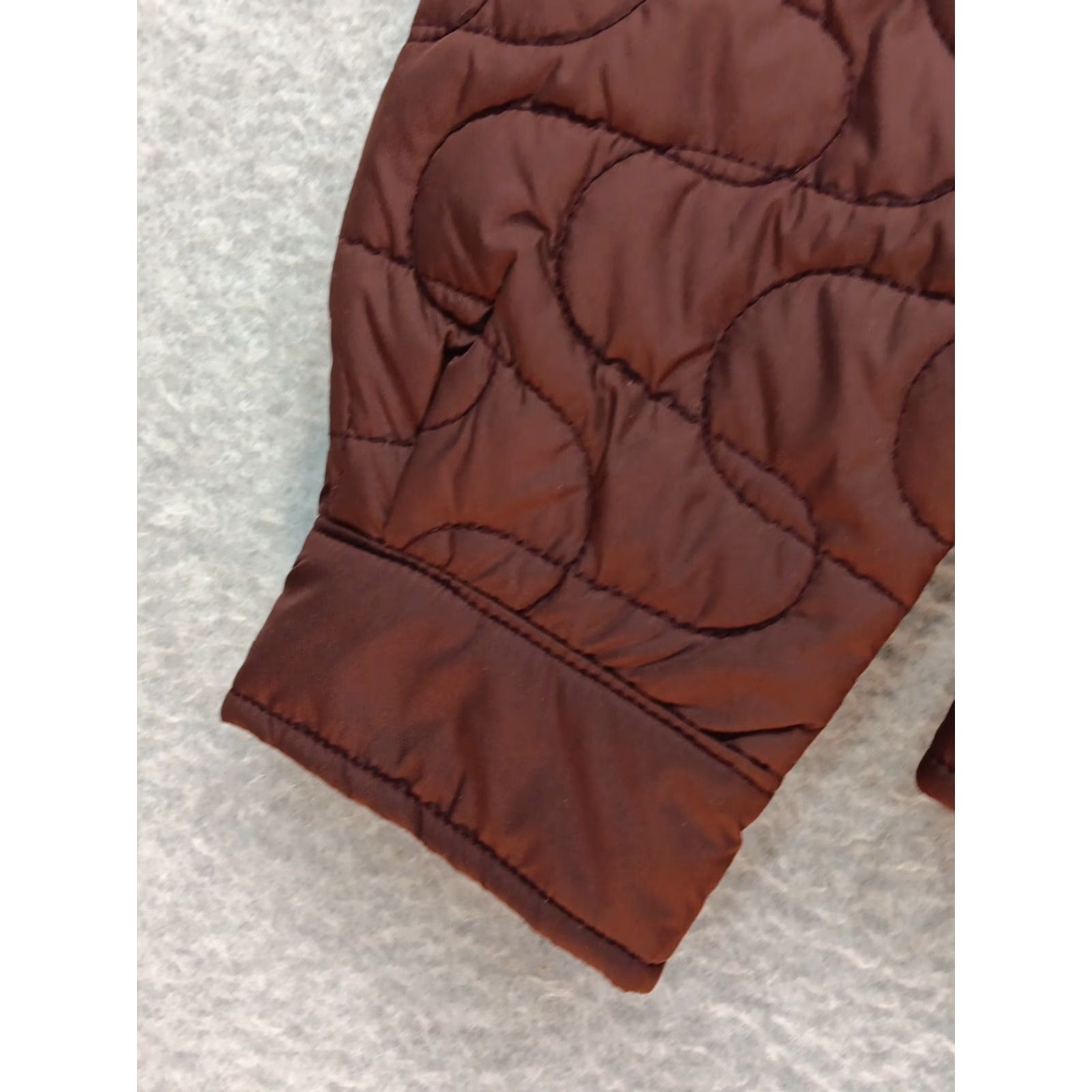 Vintage Woolrich Jacket Women M Red Cabernet Quilted Woolshell Button Snap Mid-Length Classic Casual Size M / US 6-8 / IT 42-44 - 7 Thumbnail