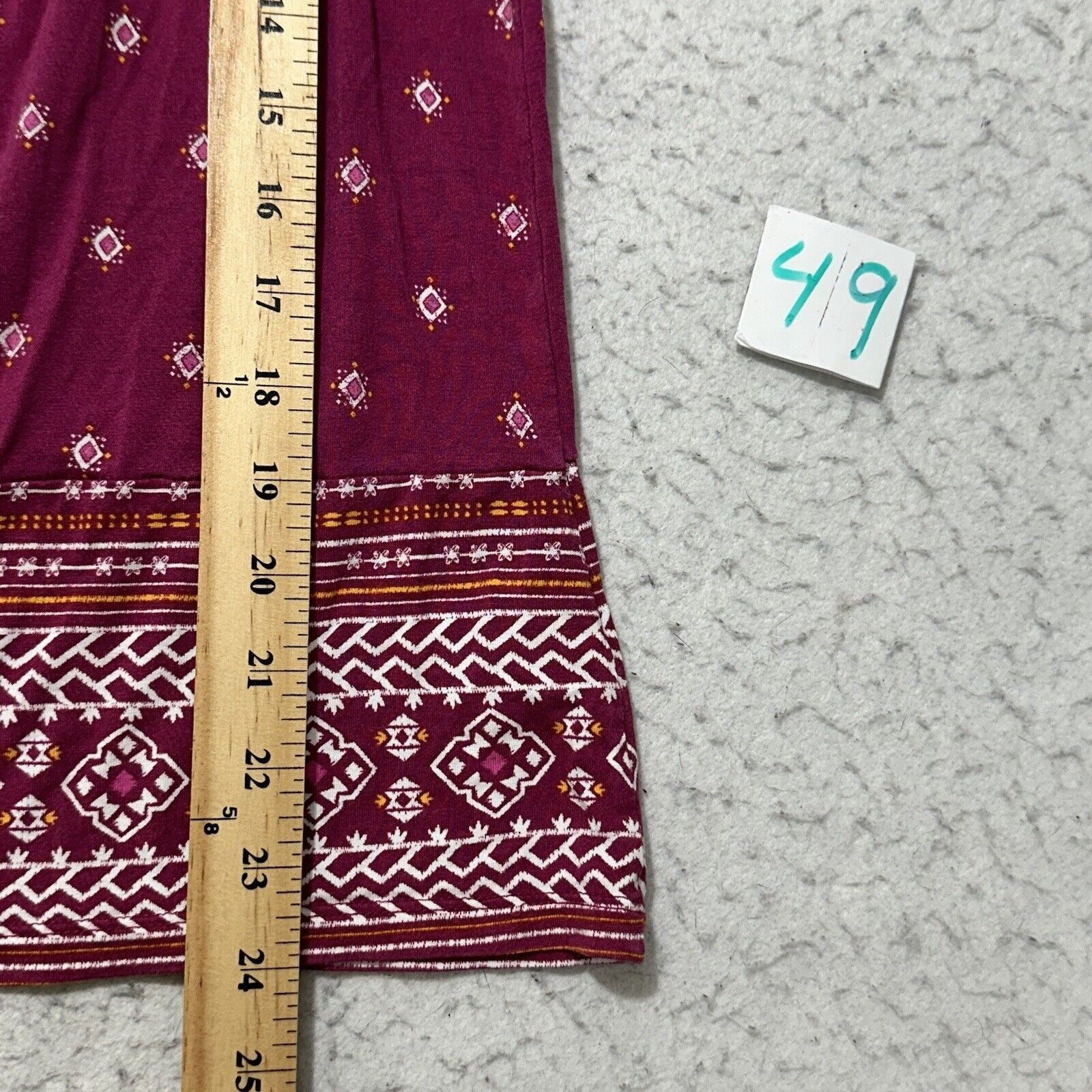 Old Navy Old Navy XS Babydoll Tank Top Berry Purple Boho Print Size XS / US 0-2 / IT 36-38 - 9 Thumbnail