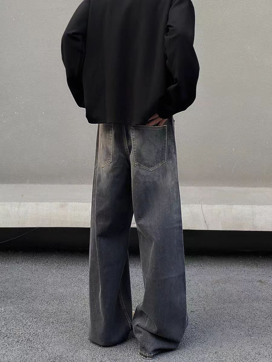 Designer × Jean × Vintage Washed vintage inked baggy jeans Size US 34 / EU 50 - 4 Thumbnail