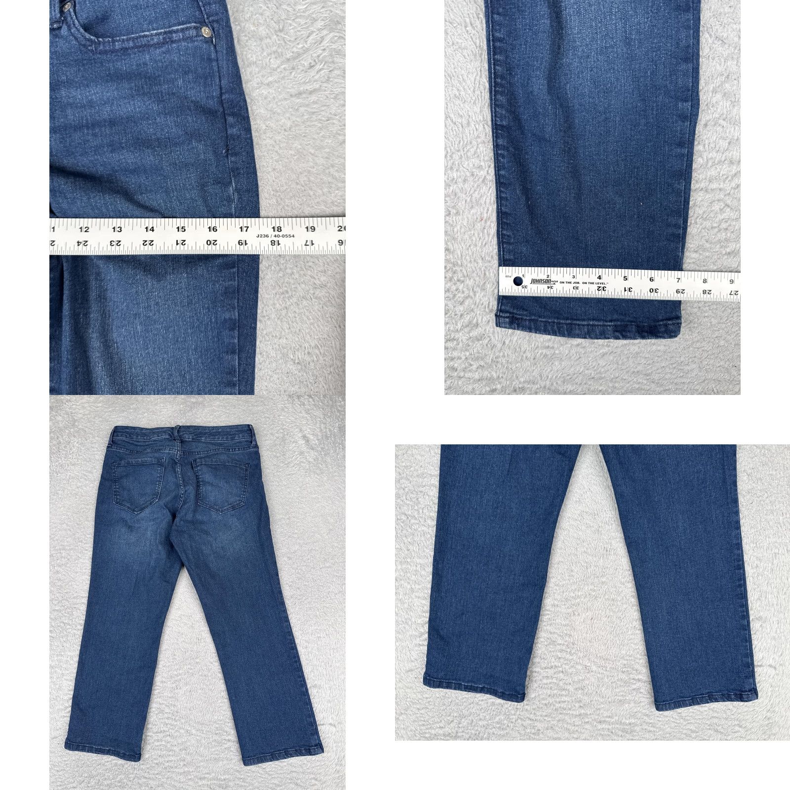 Nine West Nine West Chrystie Cap Straight Jeans Womens 4 Blue Wash Mid Rise Denim 28x24.5 Size 27" / US 4 / IT 40 - 9 Thumbnail