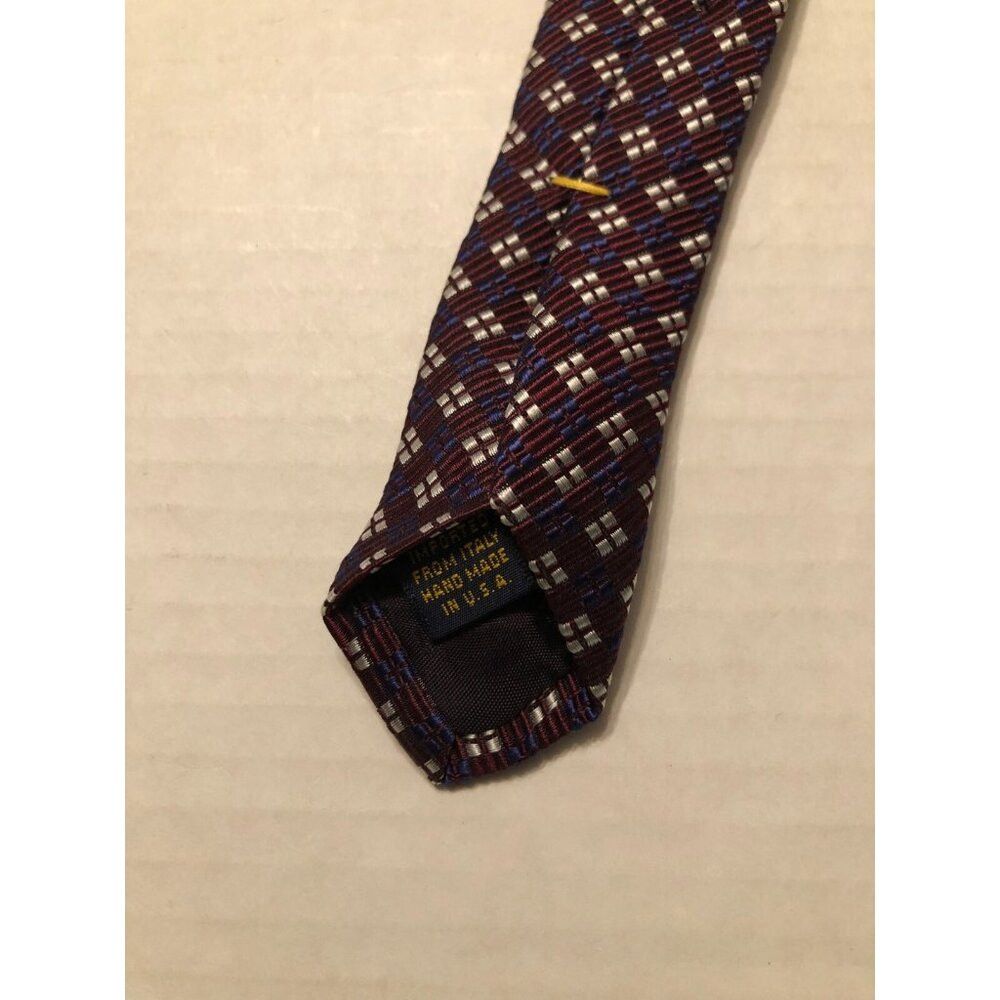 XMI Platinum xmi platinum men's new dark purple silk tie 3 3/4" X 59" Size ONE SIZE - 4 Thumbnail