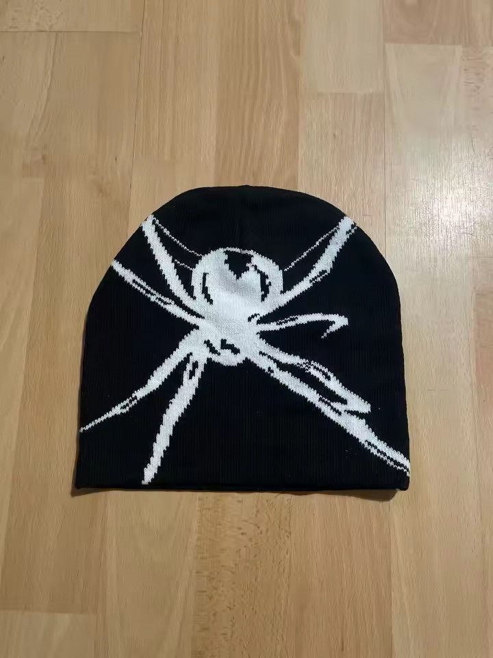 Japanese Brand Spider Black Beanie Size ONE SIZE - 3 Thumbnail