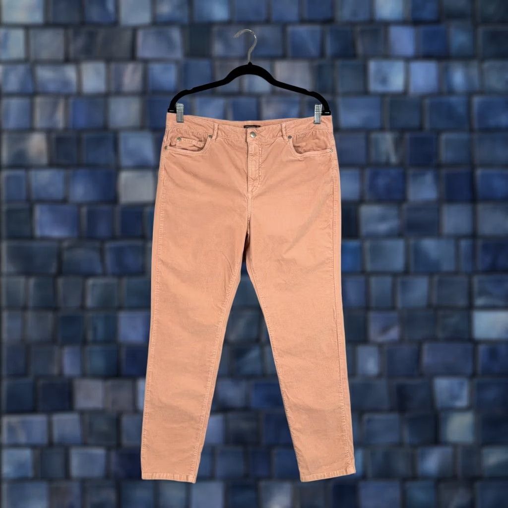 J.McLaughlin J McLaughlin Pants Womens 14 Pink Peach Stretch Ankle Chino Casual City Preppy Size 36" / US 14 / IT 50 - 1 Thumbnail