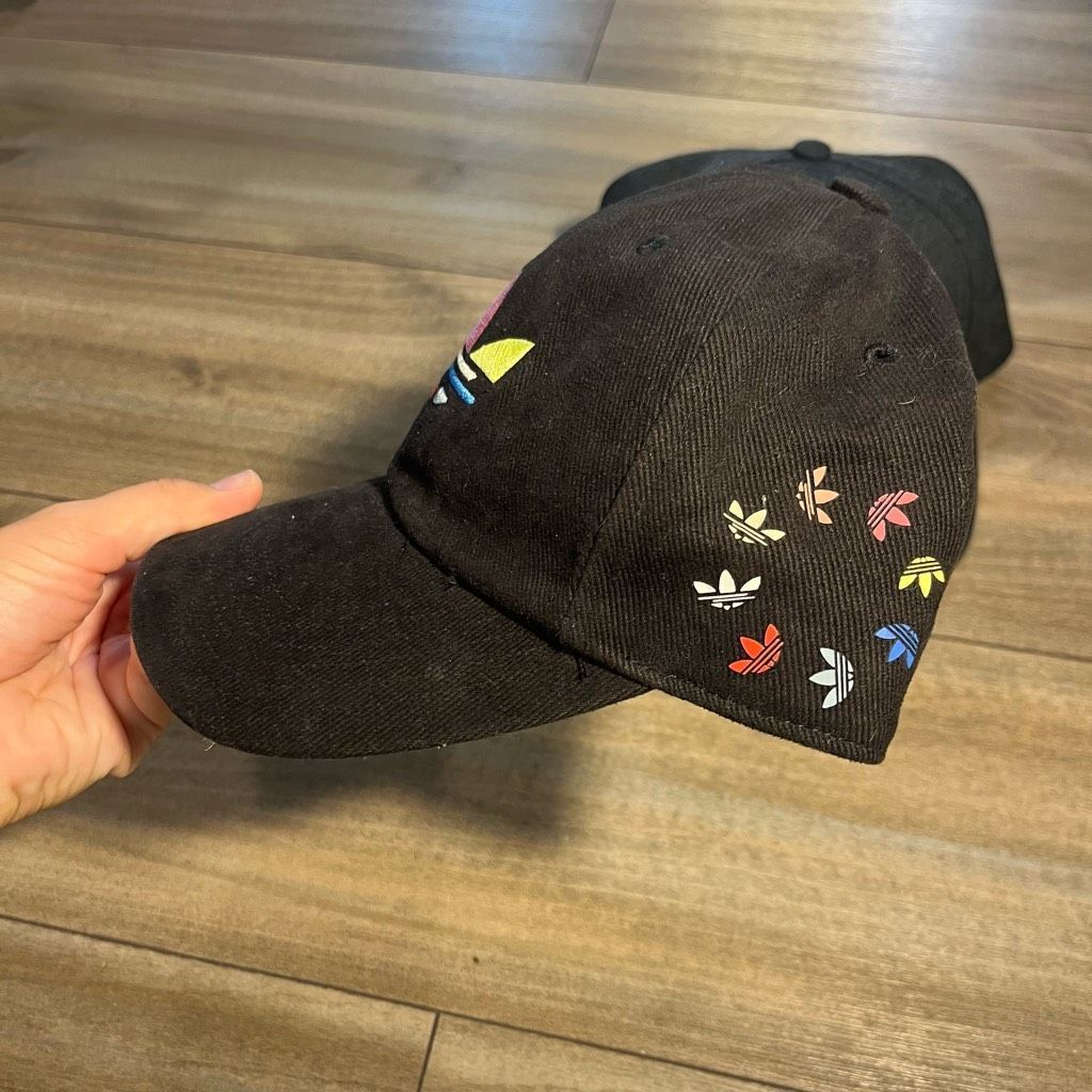 Adidas Lot of 2 Adidas Black Athletic Casual Hat Size ONE SIZE - 5 Thumbnail
