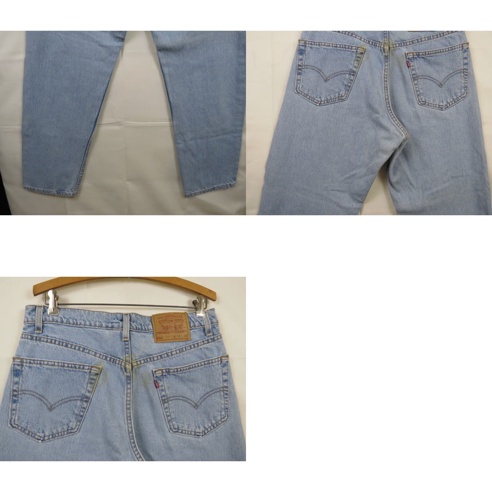 Levi's VINTAGE Levis 550 Relaxed Fit Jeans 34X30 USA Made 1997 stonewashed Size US 34 / EU 50 - 8 Thumbnail