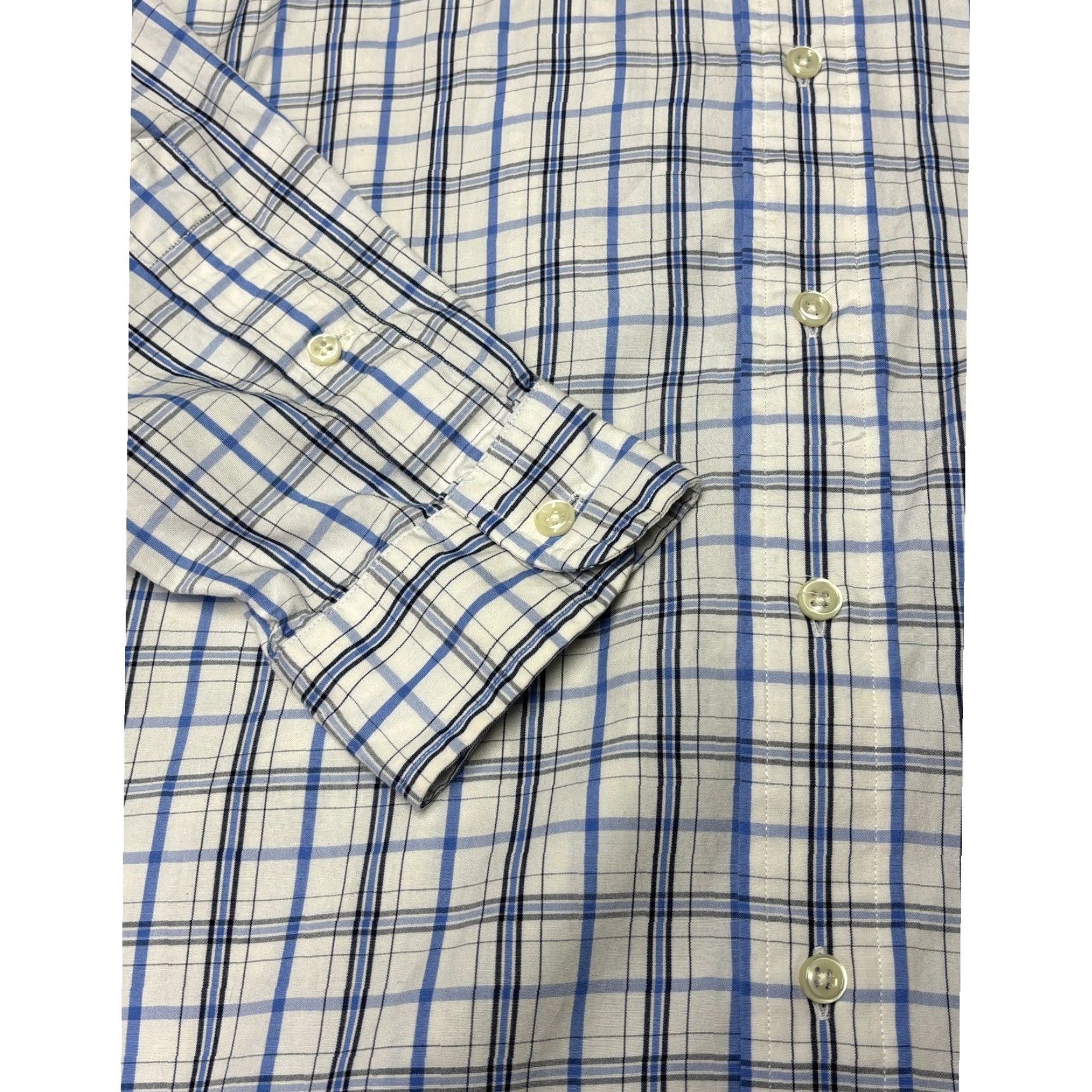 Polo Ralph Lauren Polo Ralph Lauren Blake Mens Large Blue White Plaid Cotton Button Down Shirt L Size US L / EU 52-54 / 3 - 3 Thumbnail