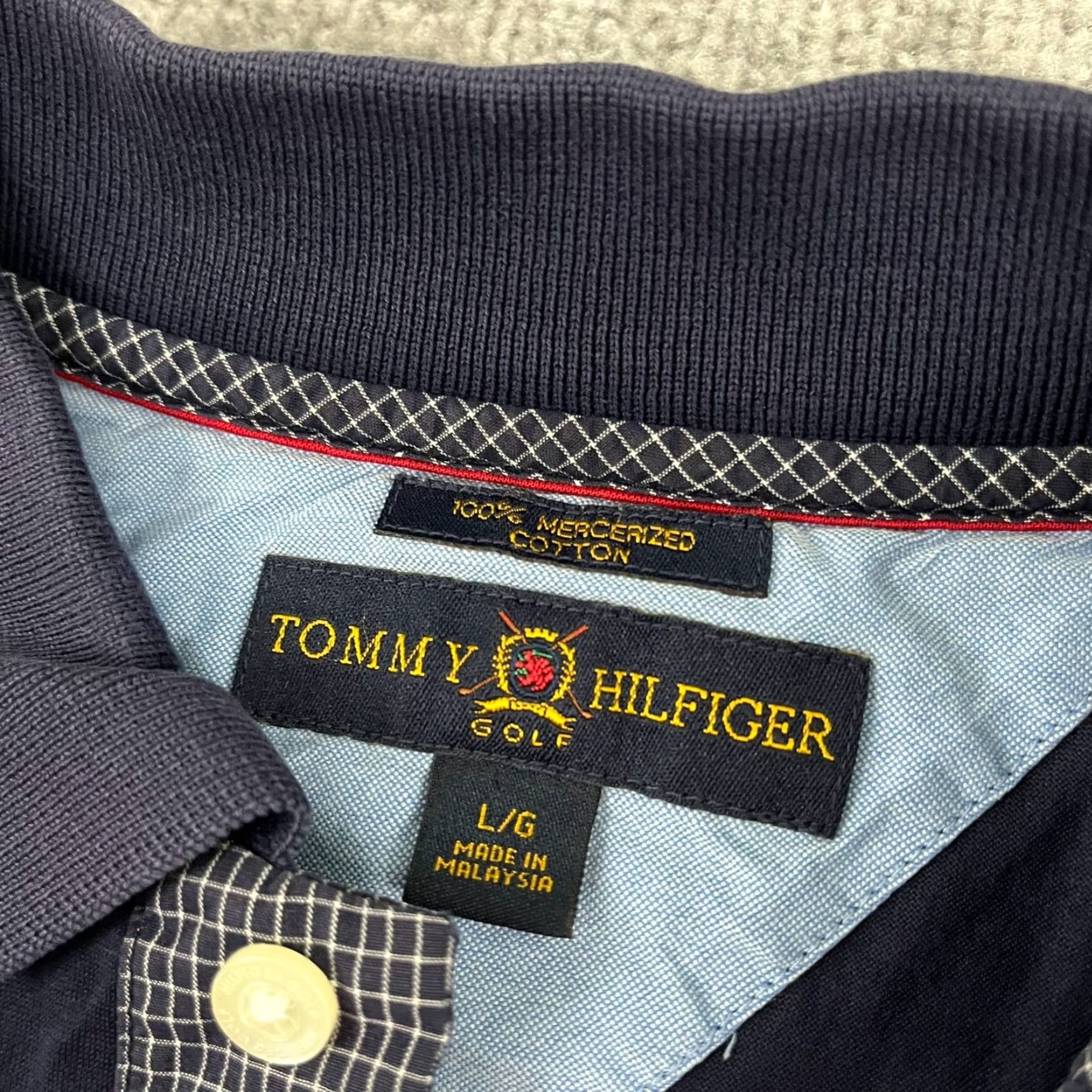 Tommy Hilfiger Tommy Hilfiger Polo Shirt Men's Large Blue Casual Classic Retro Cotton Golf Tennis Sports Size US L / EU 52-54 / 3 - 4 Thumbnail