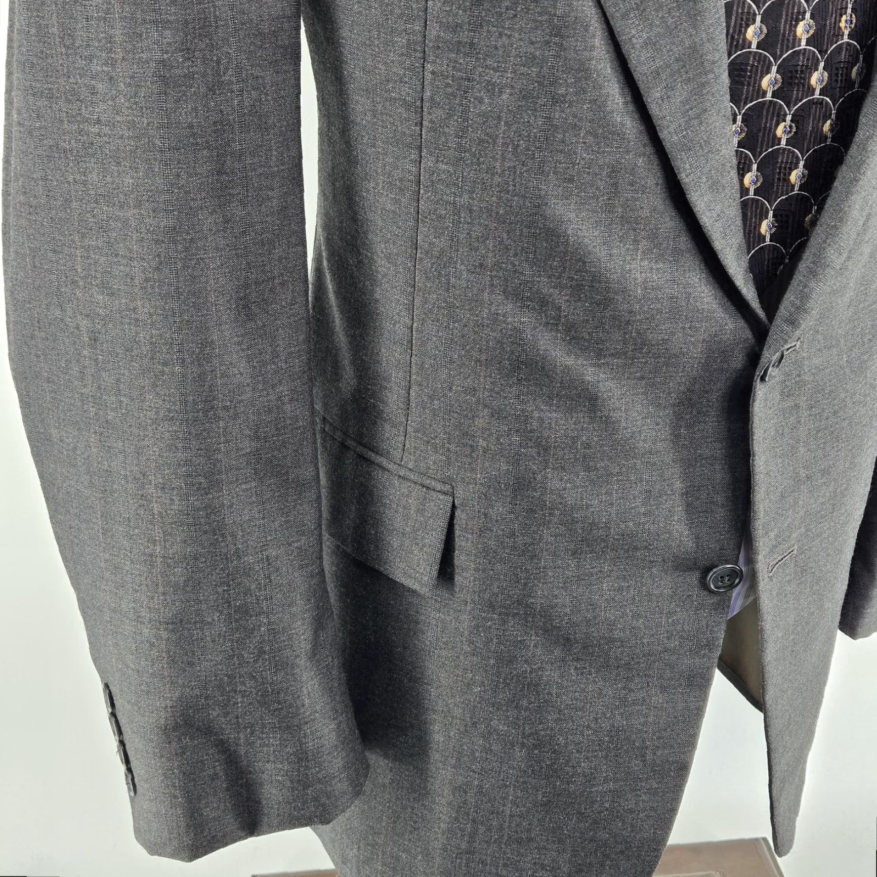 Polo Ralph Lauren Vintage Polo Ralph Lauren 42R Gray Stripe Wool Blazer Made USA Mens Sport Coat Shirt Jacket? Size US XL / EU 56 / 4 - 4 Thumbnail
