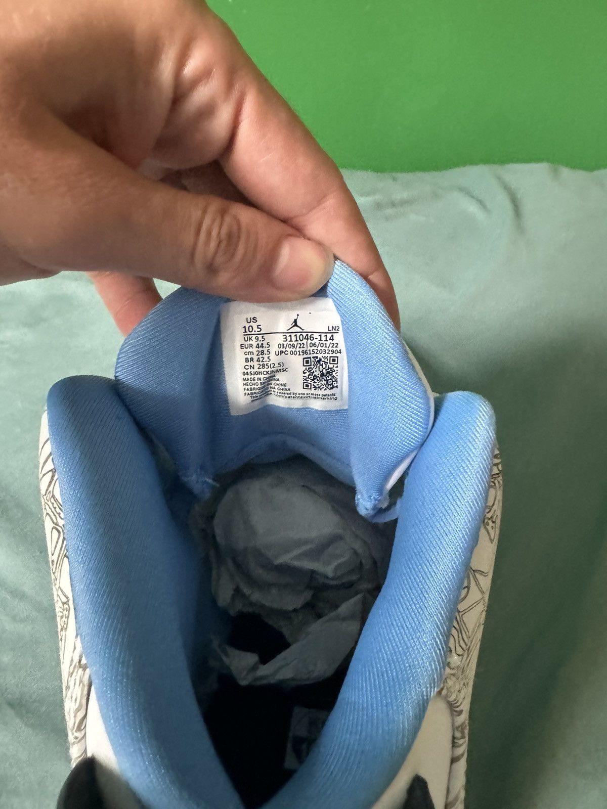Jordan Brand Nike Air Jordan Dub Zero Legend Blue 2022 Size US 10.5 / EU 43-44 - 8 Thumbnail