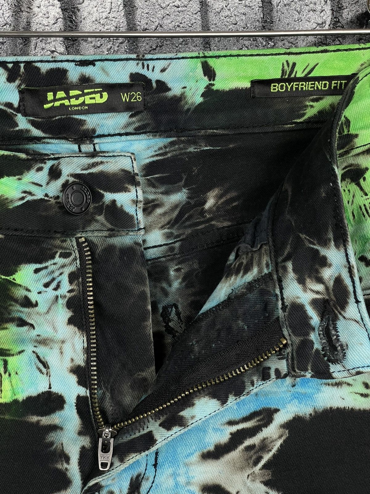 Jaded London Jaded London Tie-Dye Blue/Green Boyfriend Fit Women’s Jeans Size 26" / US 2 / IT 38 - 8 Thumbnail