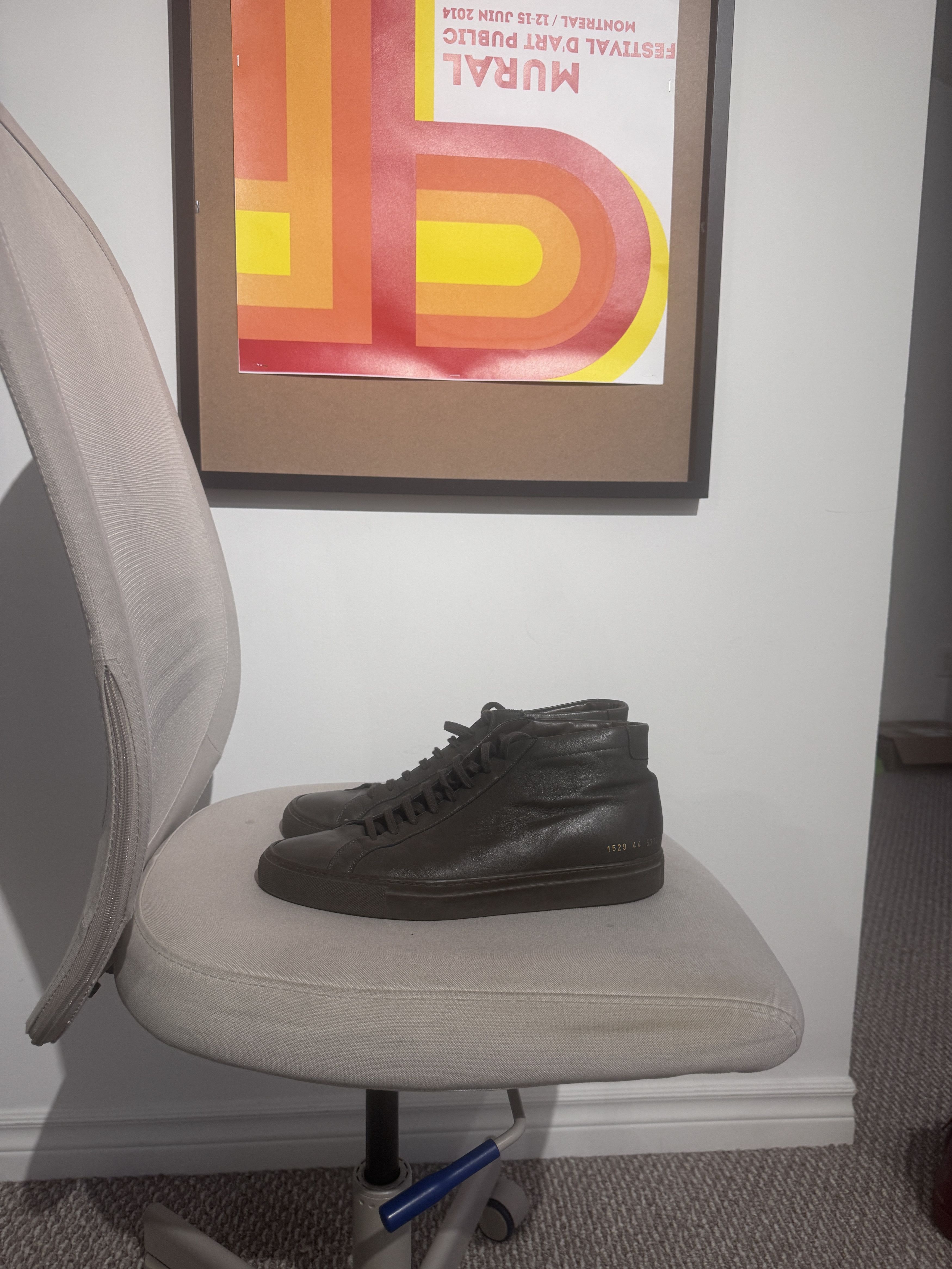 Common Projects Common Projects Original Achilles Mid — Dark Brown Leather Size US 11 / EU 44 - 3 Thumbnail