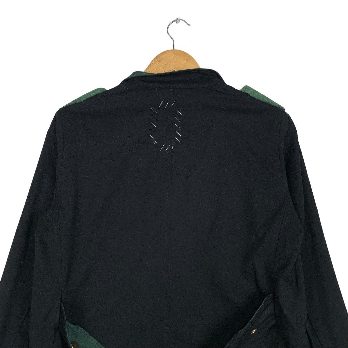 Japanese Brand OKIRAKU Double Collar Belted Pea Jacket #0957-C42 Size S / US 4 / IT 40 - 19 Thumbnail