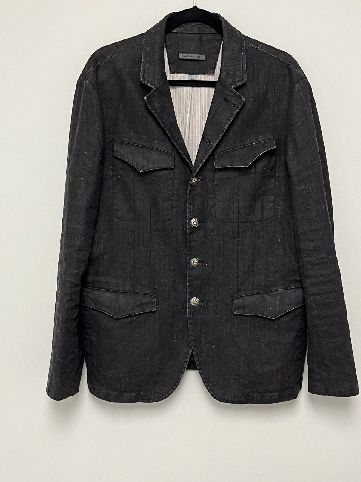 John Varvatos Linen Button Front Jacket. 54 Size US L / EU 52-54 / 3 - 4 Thumbnail