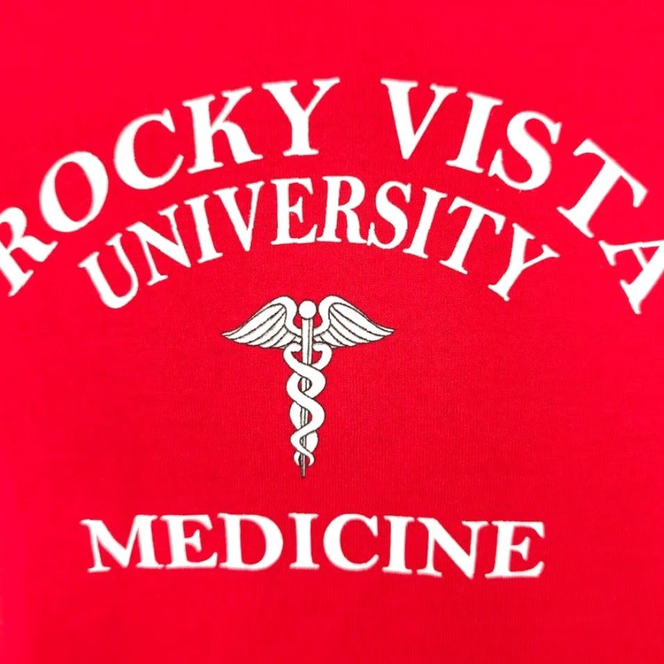 Port & Company Rocky Vista University T Shirt Mens Size Small Red Medical School Medicine | Port & Company | Crew Neck | Short Sleeve | Cotton Blend | Solid | Men Size US S / EU 44-46 / 1 - 3 Thumbnail