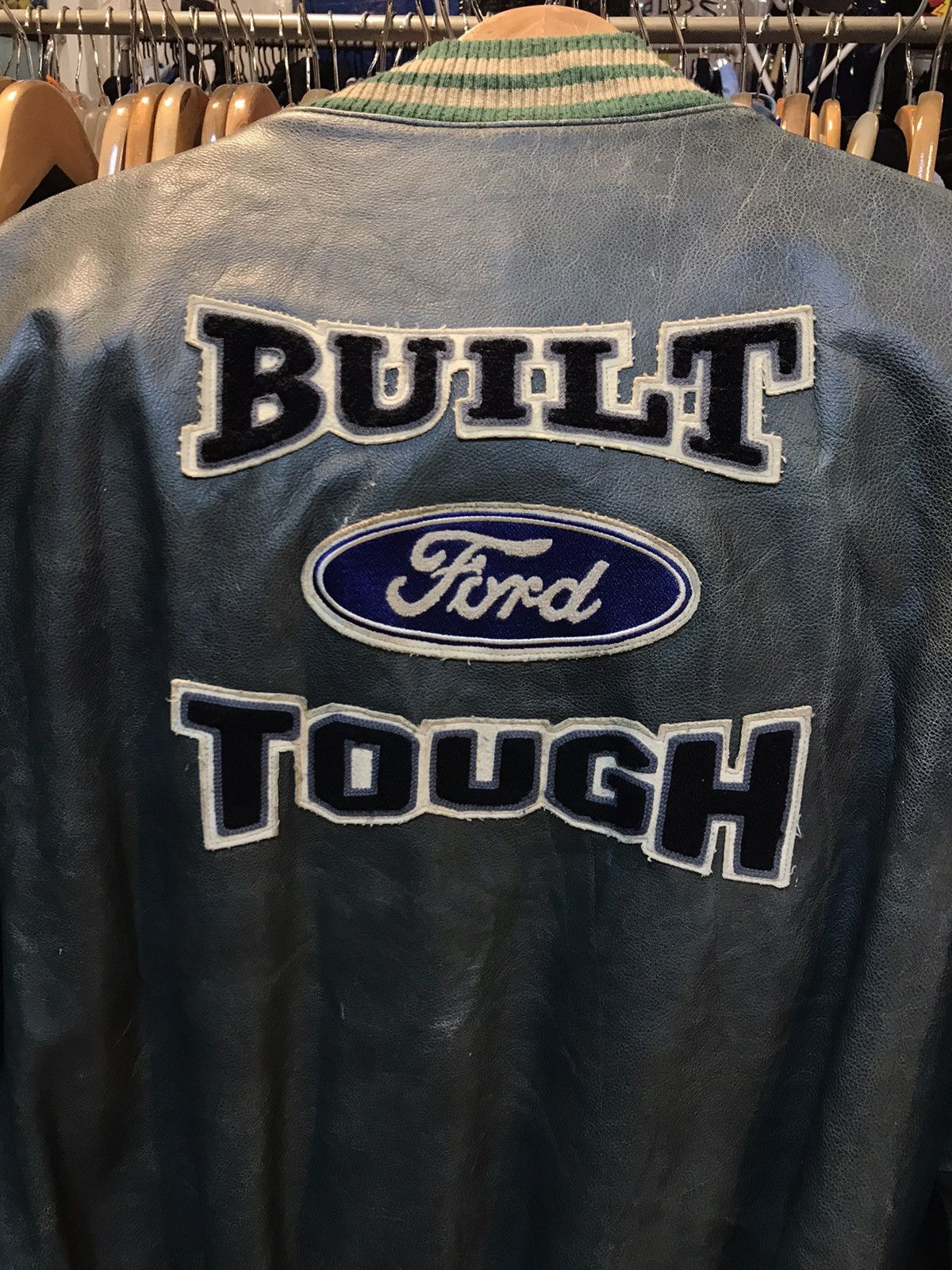 Ford × Vintage Vintage Ford Racing Leather Bomber Jacket Size US XL / EU 56 / 4 - 5 Thumbnail