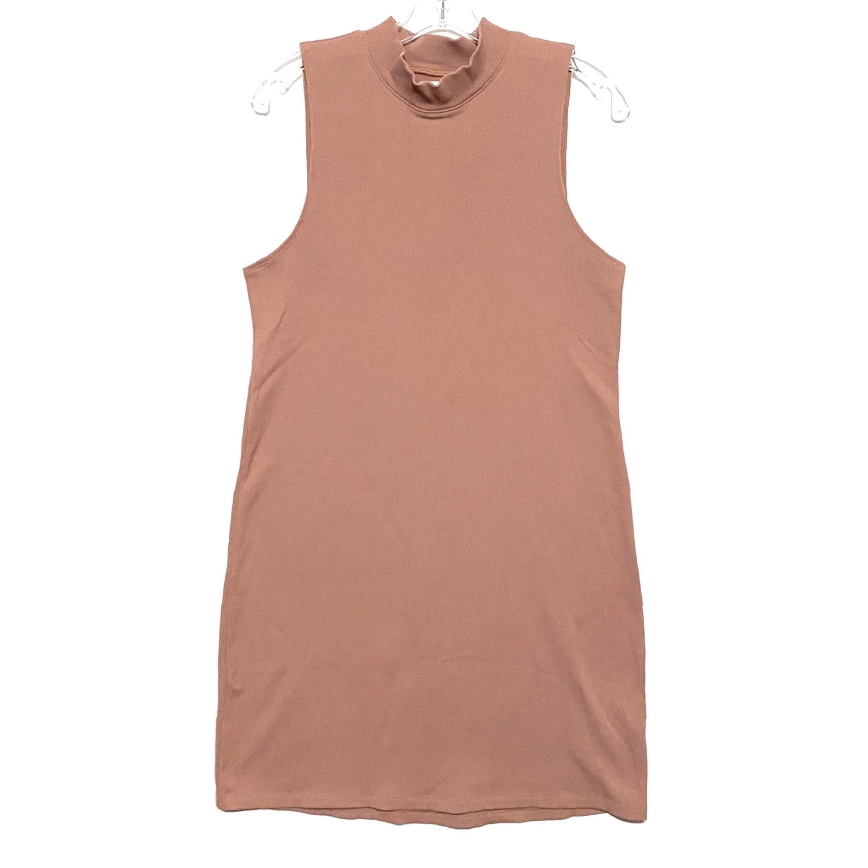 Abercrombie & Fitch Abercrombie & Fitch Sleeveless Mock Neck Ribbed Dress XL Pink Midi Womens Size XL / US 12-14 / IT 48-50 - 2 Thumbnail