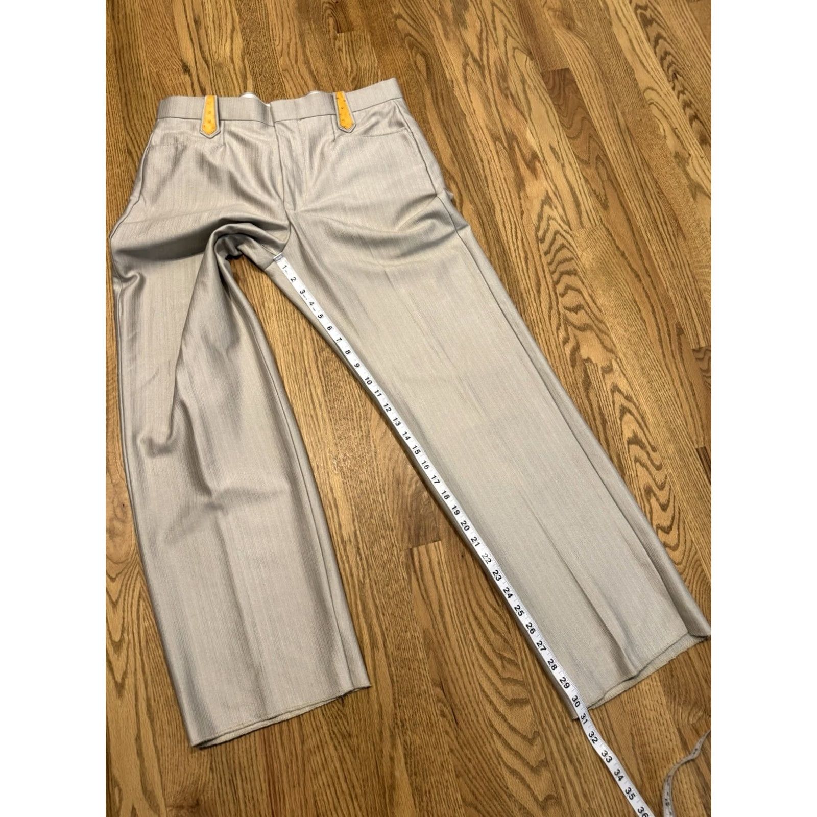 Vintage Sergio Vadducci Dress Pants Men's 36 Western Cowboy Pearl Snap Beige Vintage Dress Pants Mens 36 Cowboys Boys? Size US 36 / EU 52 - 4 Thumbnail