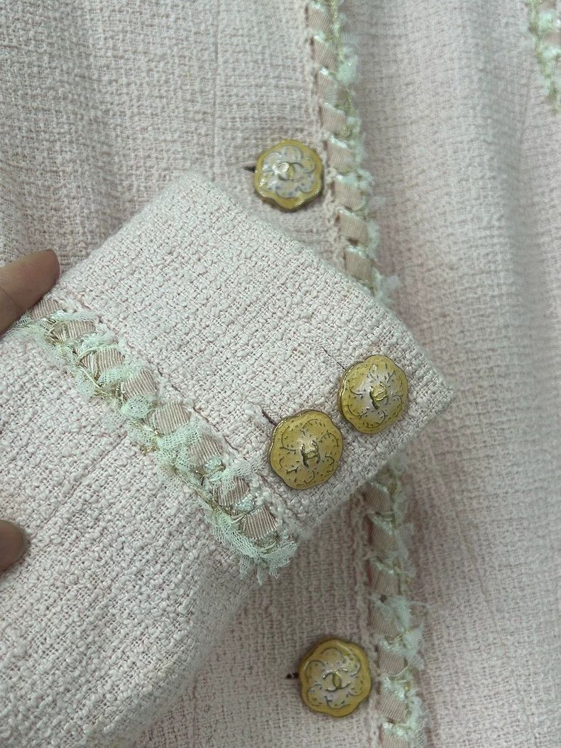 Chanel Chanel Versailles Garden Series Pink Tweed Jacket Size XXS / US 00 / IT 34 - 4 Thumbnail