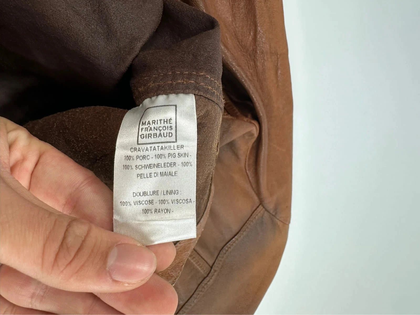 Marithe + Francois Girbaud Marithé + Francois Girbaud Patch Leather jacket Brown Size M / US 6-8 / IT 42-44 - 17 Thumbnail