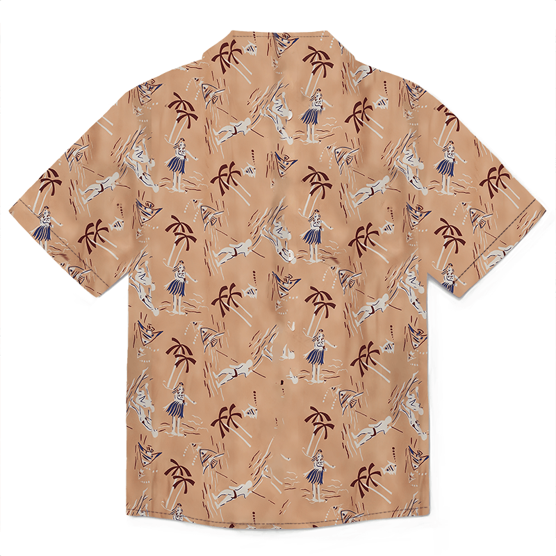 The Unbranded Brand × Vintage Cameo Printed Blend Bowling Shirt Size US L / EU 52-54 / 3 - 6 Thumbnail