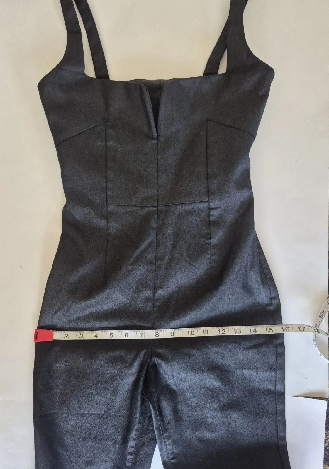 7 For All Mankind Jumpsuit Coated Denim Sleeveless Boot Leg Size XS NEW Gift Size 24" / US 00 / IT 34 - 15 Thumbnail