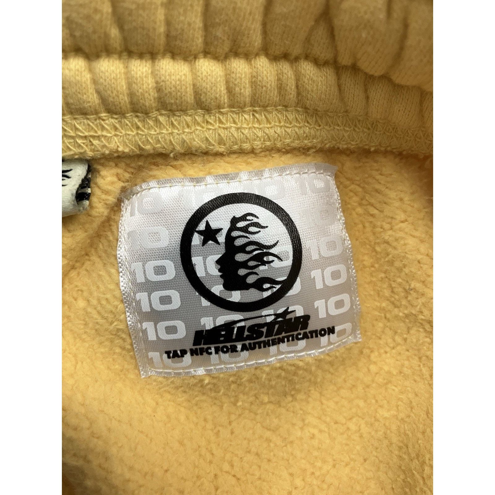 HELLSTAR Hellstar Sweatpants Mens Yellow Fleece Lined Sportswear Size US 35 - 12 Thumbnail
