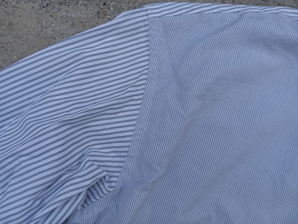 Jil Sander × Uniqlo Jill Sander Striped Mandarin Collar Shirt 😎👔 Size US L / EU 52-54 / 3 - 5 Thumbnail