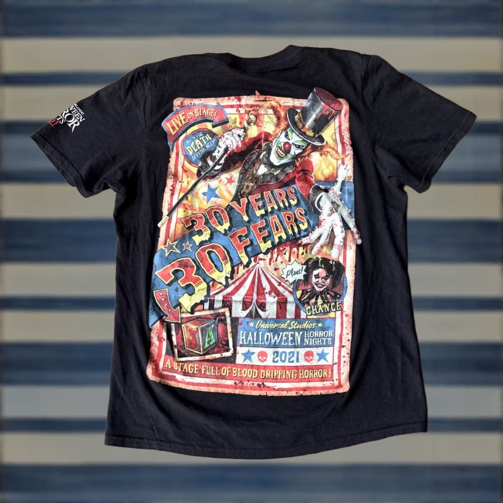 Vintage VINTAGE Universal Halloween Horror Nights 2021 30 Years Clown T-Shirt Small Men Slim? Size US S / EU 44-46 / 1 - 1 Thumbnail