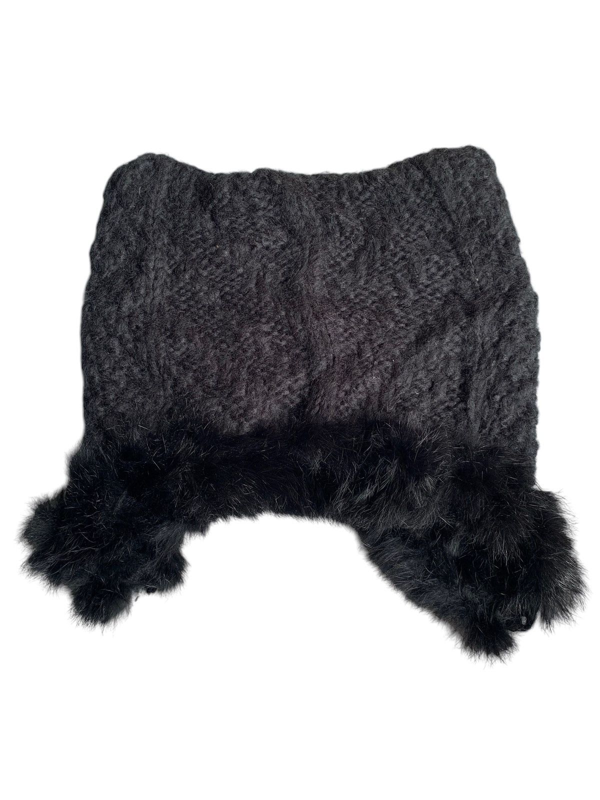 14th Addiction × Vintage Bunny Horn Devil Knitted Crochet Rare Hairy Fur Punk Hat☠️🎌 Size ONE SIZE - 13 Thumbnail