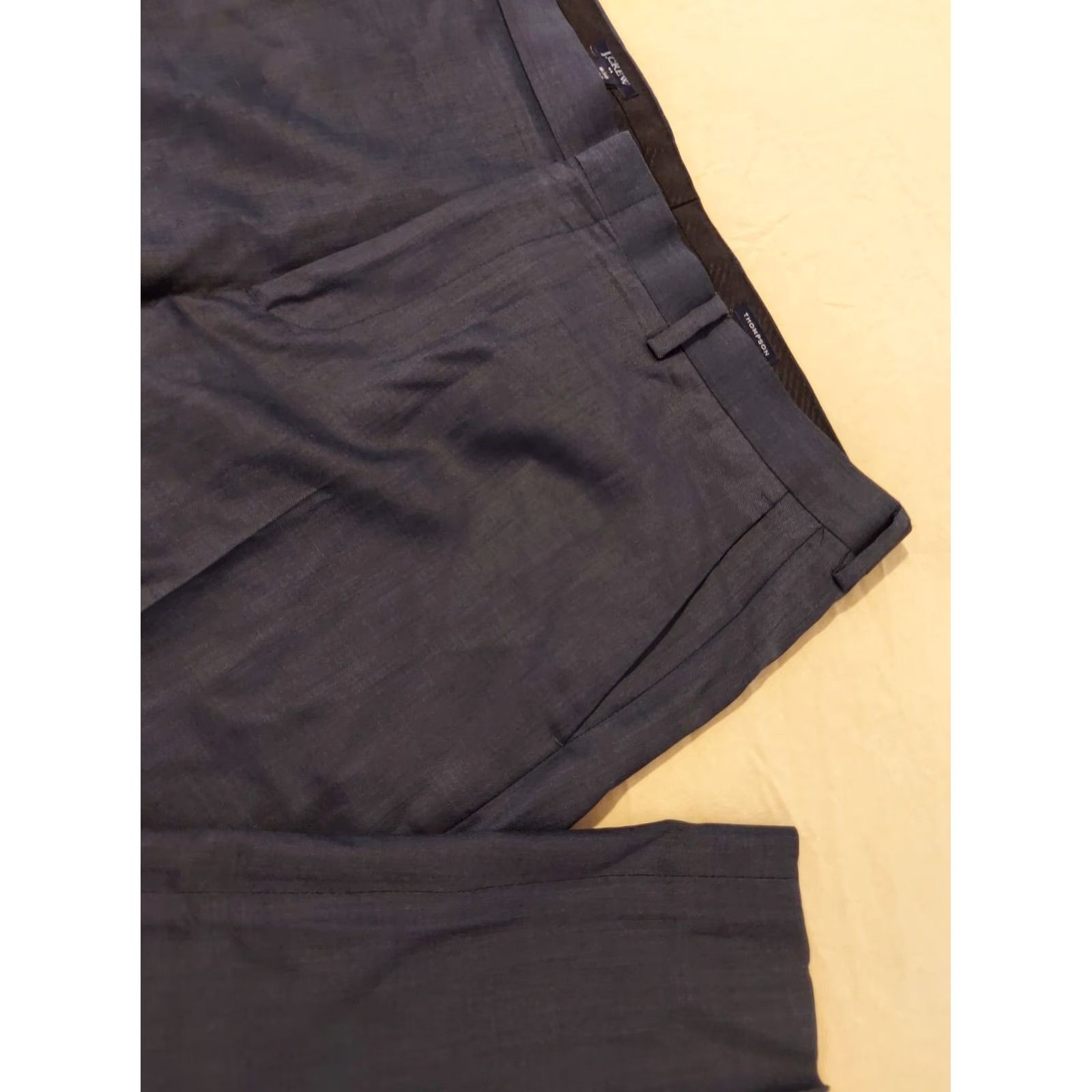 J.Crew Mens J. Crew Dress Pants Slim 36x34 Navy Blue Chino Khaki Trousers Slacks Pants Blue Mens Size US 36 / EU 52 - 4 Thumbnail