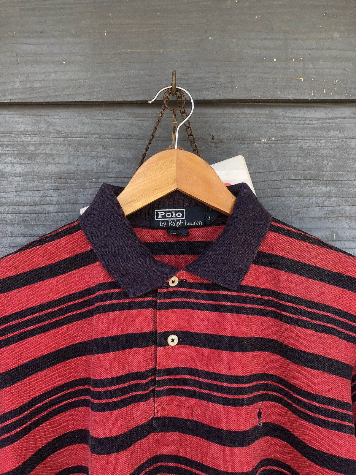 Polo Ralph Lauren Vintage Polo Ralph Lauren Stripe Polo Shirt Size US L / EU 52-54 / 3 - 4 Thumbnail