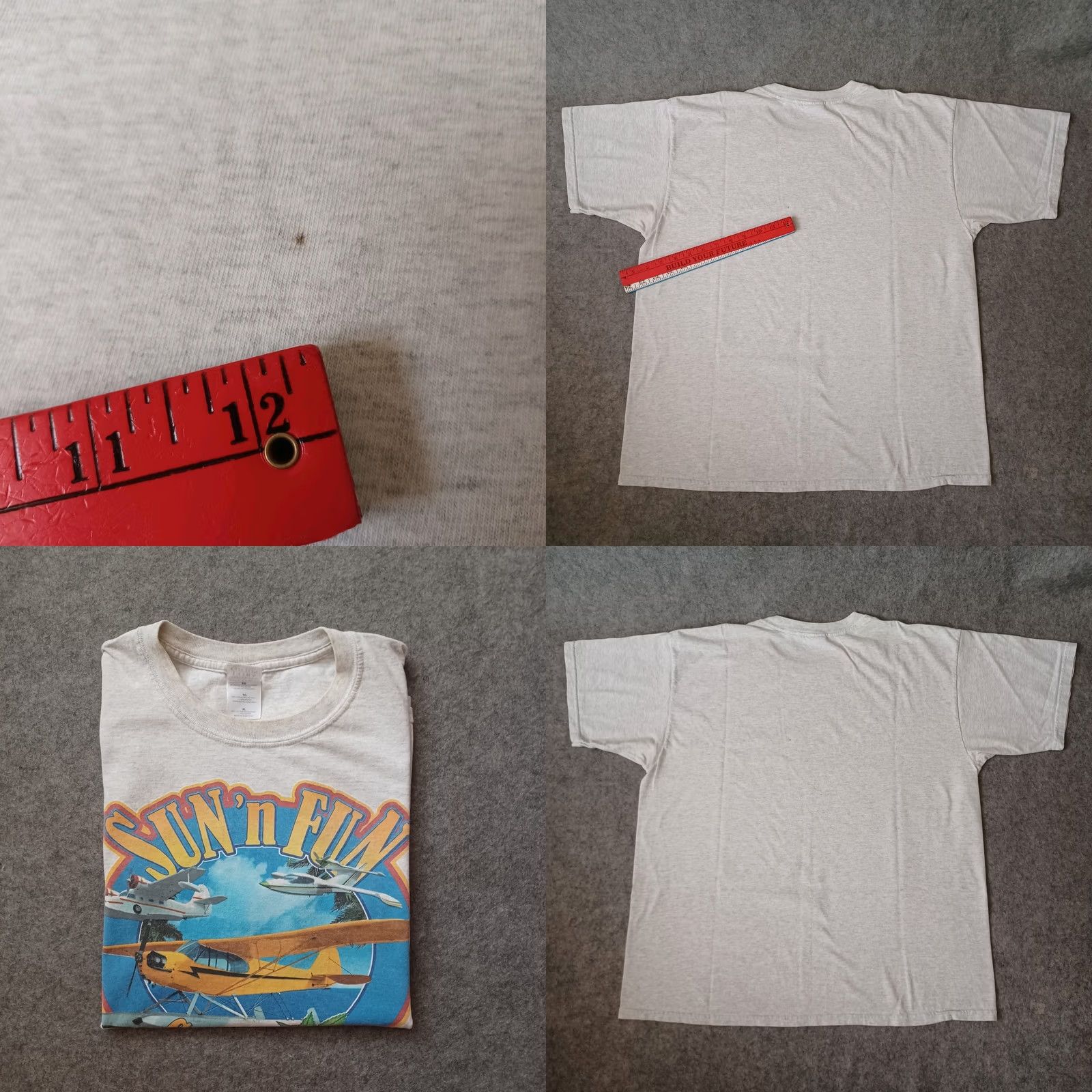Gildan Gildan Ultra Cotton Sun N Fun Splash In T Shirt Mens XL Gray 30th Annual Salute to Volunteers Size US XL / EU 56 / 4 - 9 Thumbnail