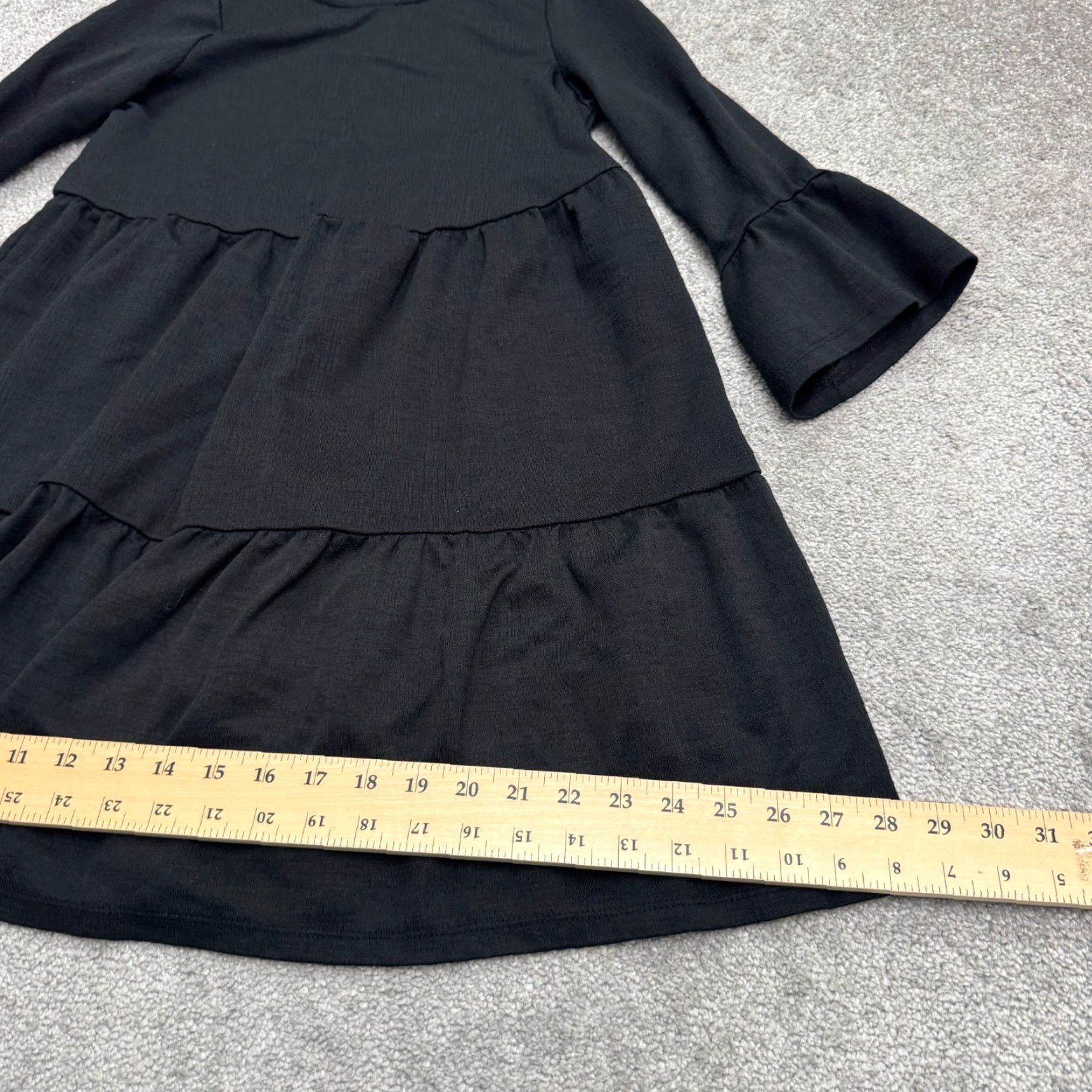 River Island River Island Dress Black A-Line Midi Bell Sleeve Boho 6 Women Size M / US 6-8 / IT 42-44 - 7 Thumbnail