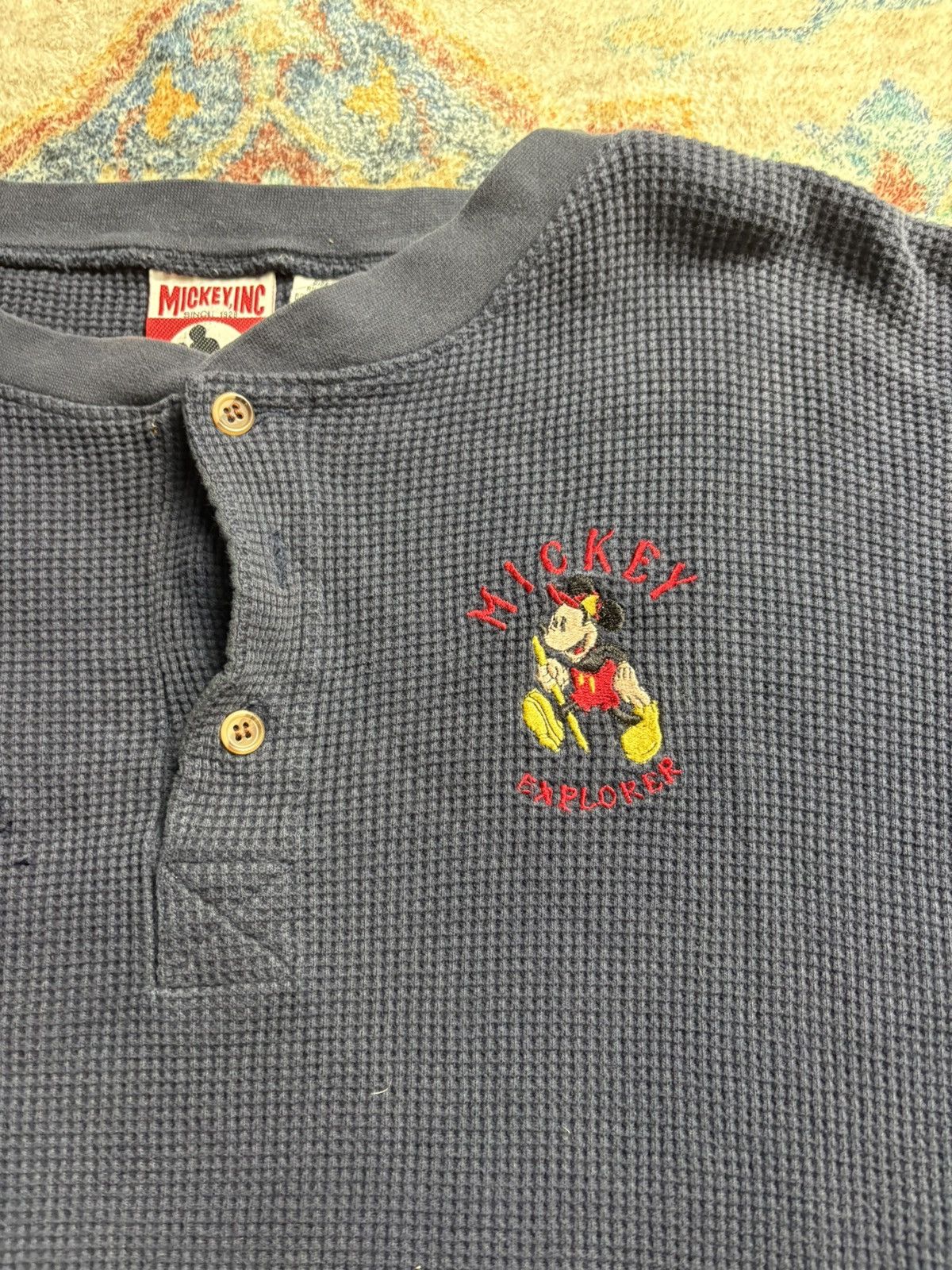 Disney Vintage Disney Mickey Explorer Thermal Long Sleeve Shirt Size US XXL / EU 58 / 5 - 4 Thumbnail
