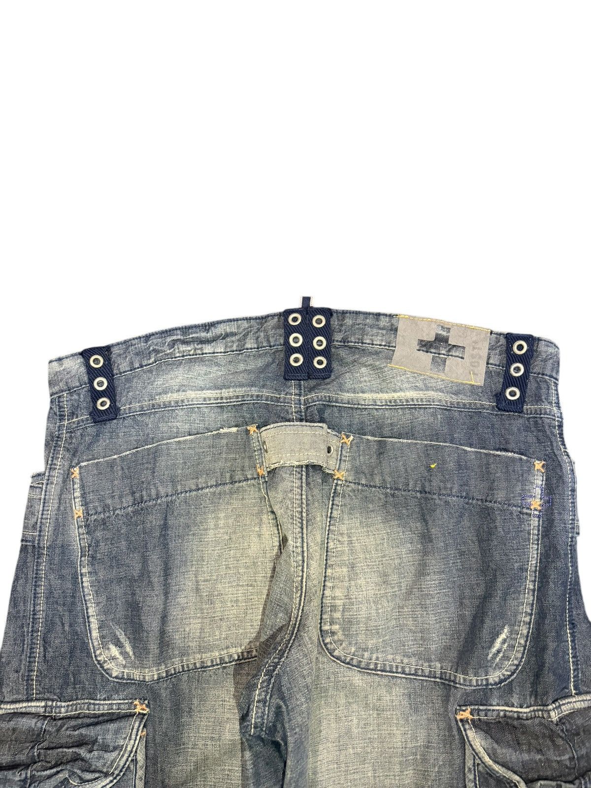 Post Overalls Vintage Post + Mud Wash Cargo Wide Leg Baggy Jeans Size US 36 / EU 52 - 4 Thumbnail