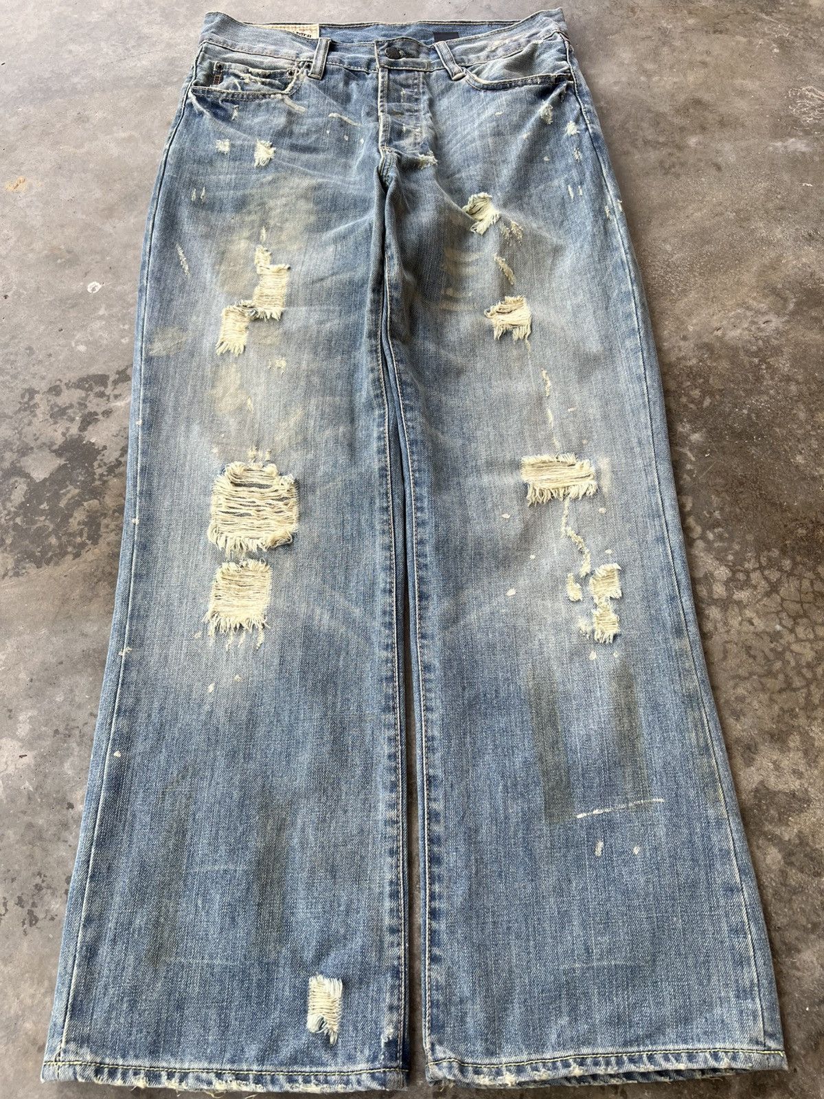 Abercrombie & Fitch × If Six Was Nine × Japanese Brand 💥Flare💥Vintage Abercrombie & Fitch Distress Jean Size US 31 - 1 Thumbnail