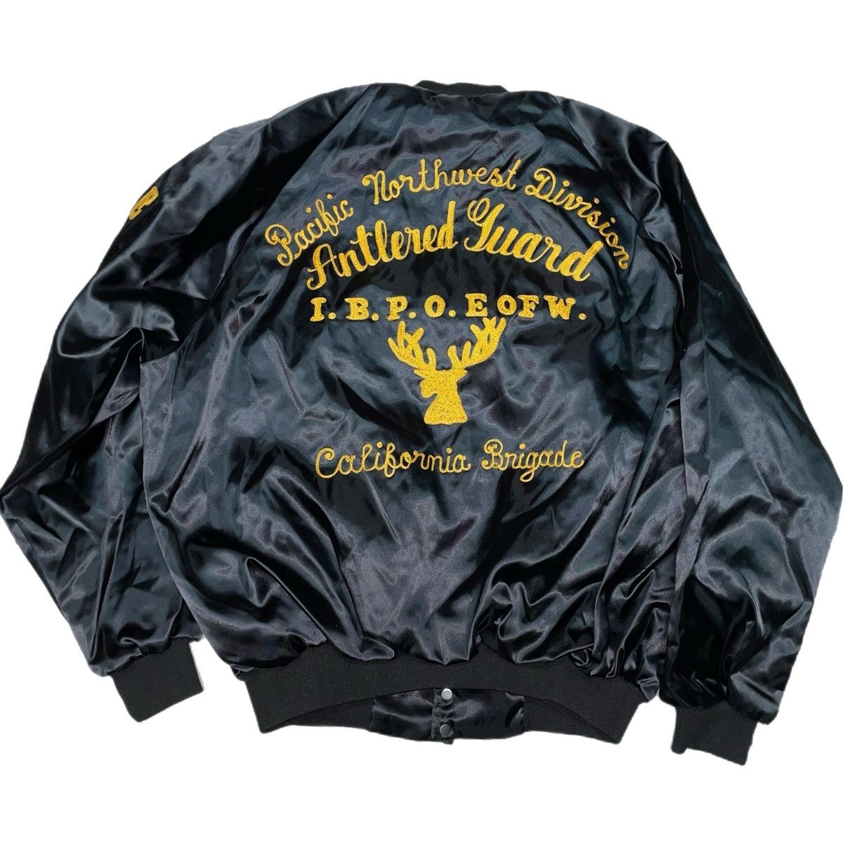 Vintage Vintage Chain Stitch Antlered Guard Satin Jacket Size US XL / EU 56 / 4 - 1 Thumbnail